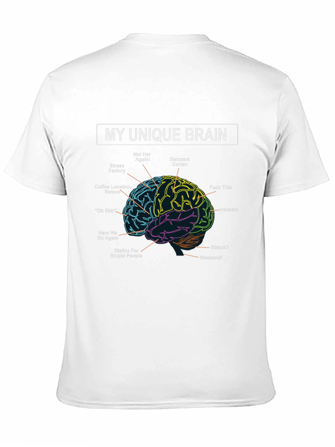 My Unique Brain Funny Graphic Tee
