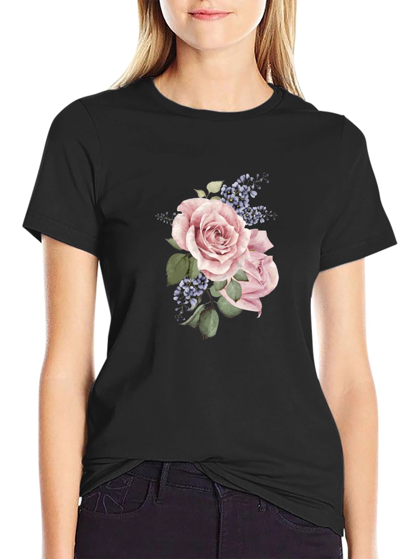 Floral Rose T-Shirt - Elegant Menswear