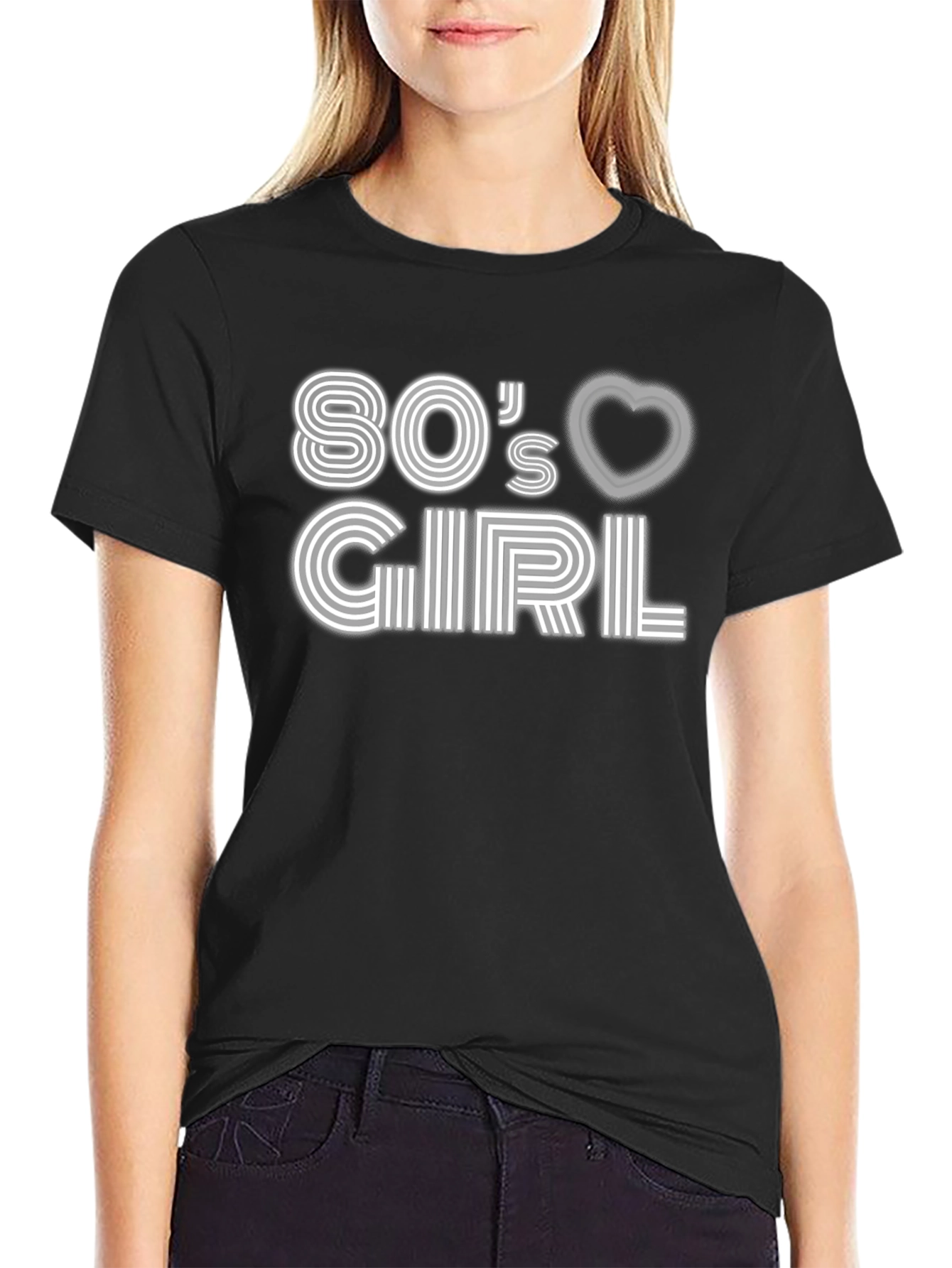 80s Girl Graphic Tee - Retro Style