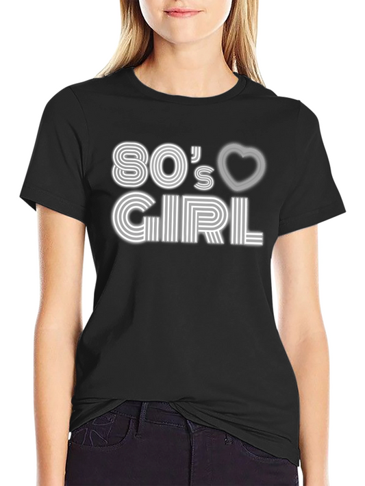 80s Girl Graphic Tee - Retro Style