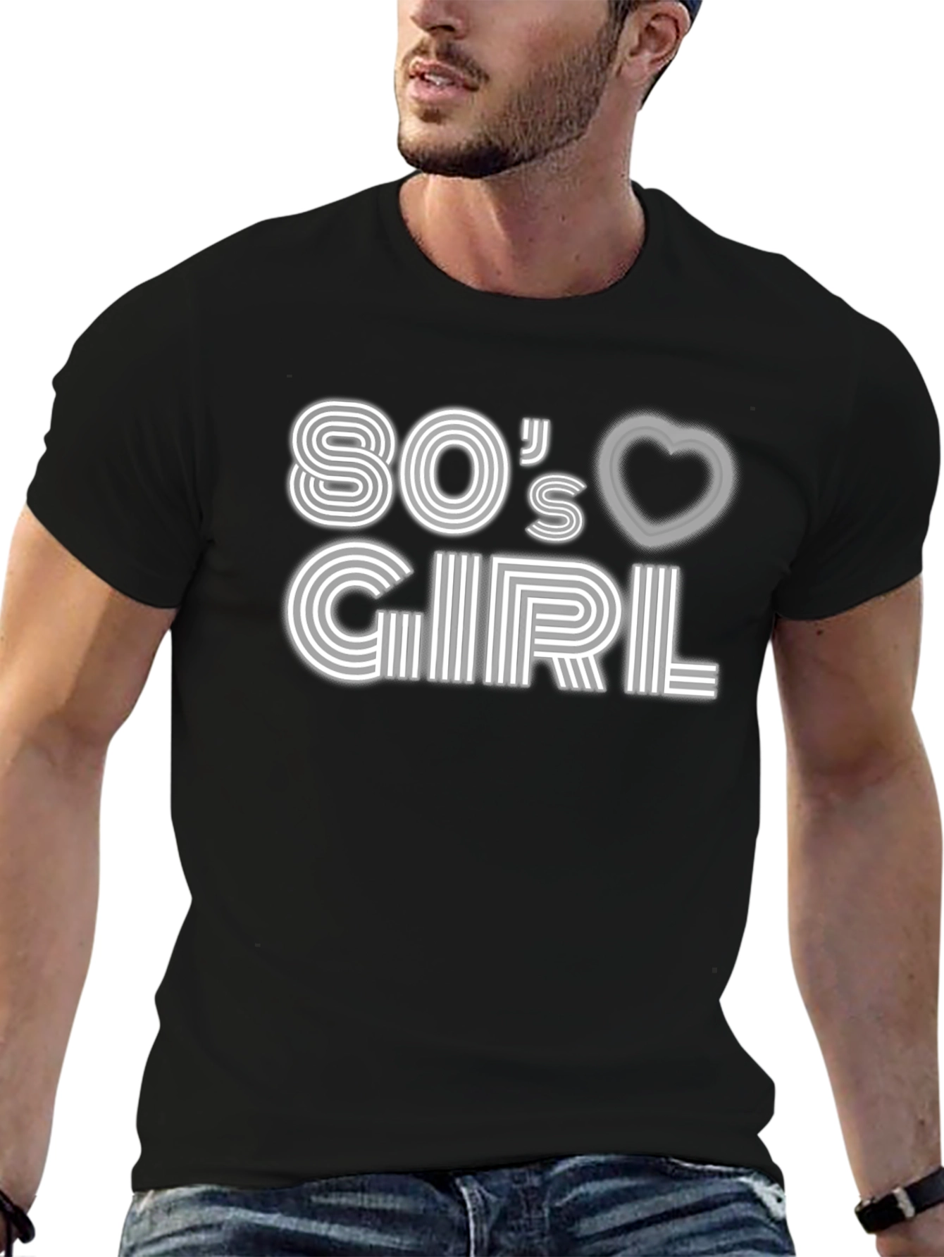 80s Girl Graphic Tee - Retro Style