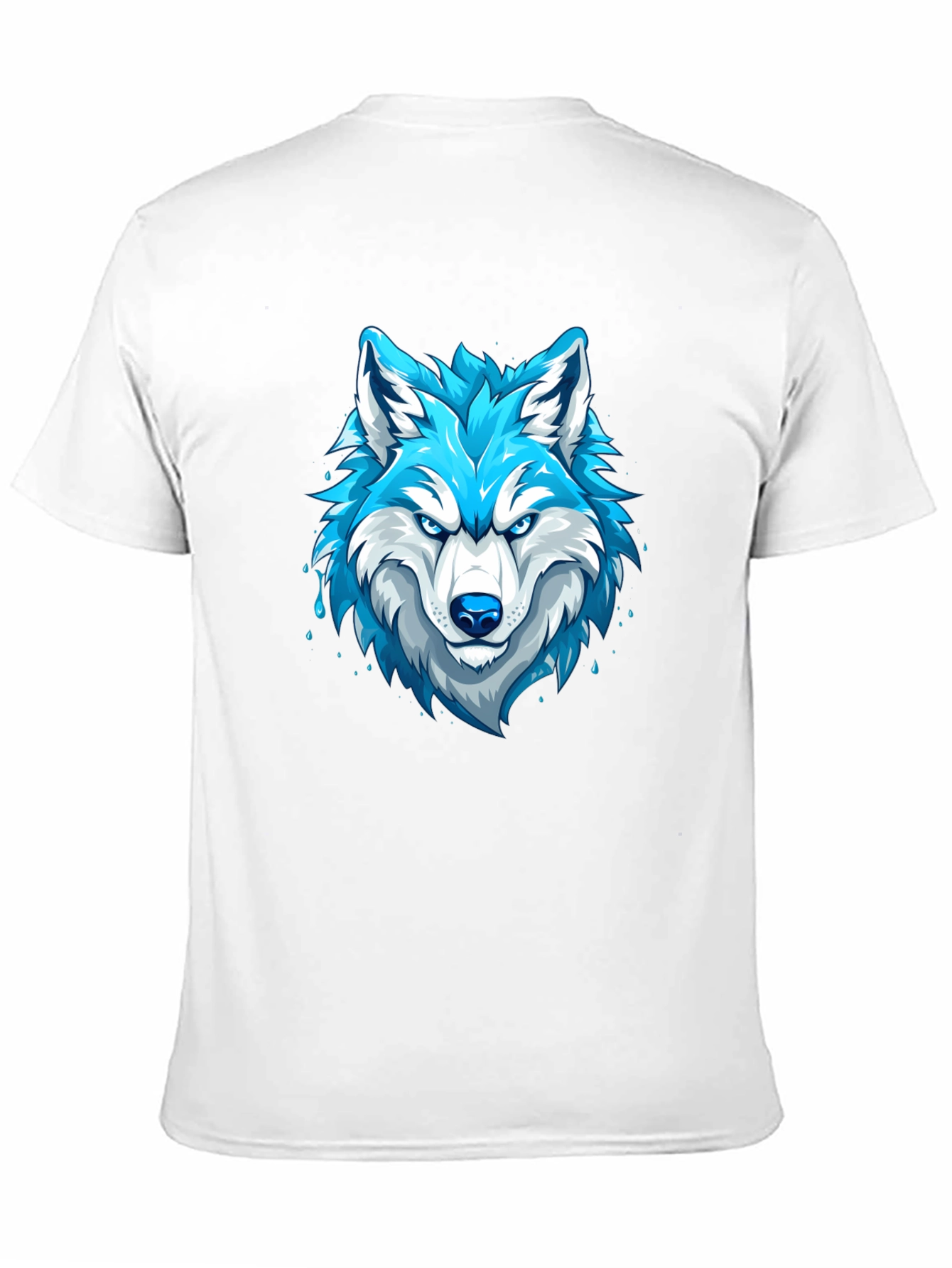 Cool Blue Wolf Graphic T-Shirt