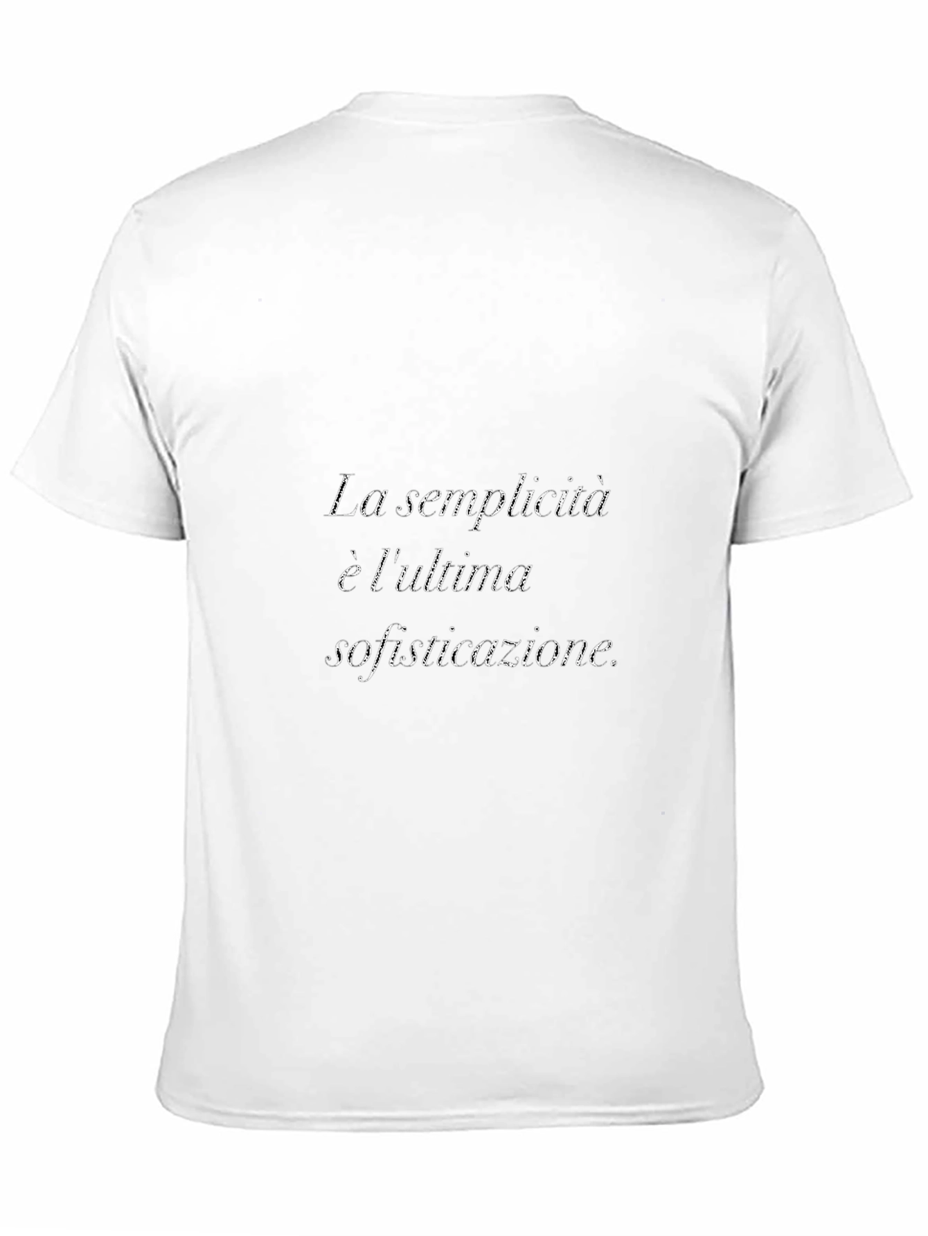 Elegant Black T-Shirt with Italian Quote