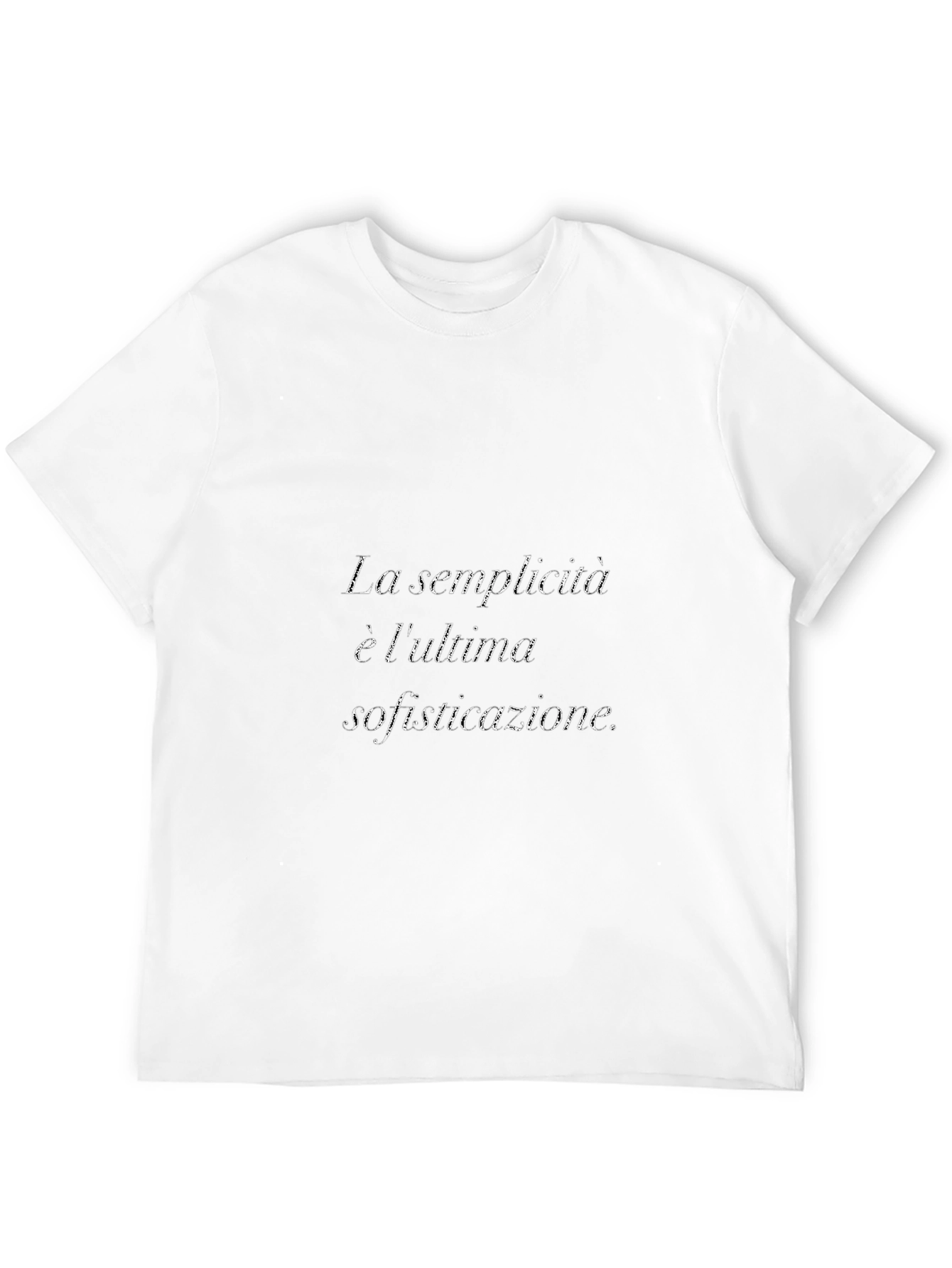Elegant Black T-Shirt with Italian Quote