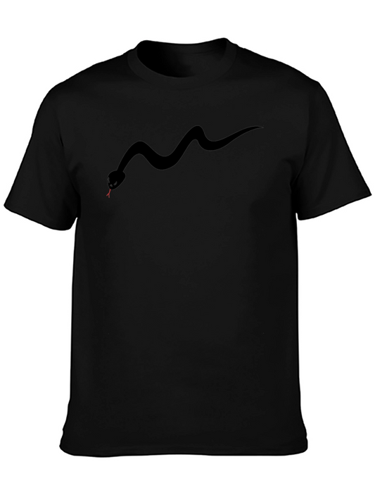 Black Snake Graphic Tee - Mens Casual Fashion