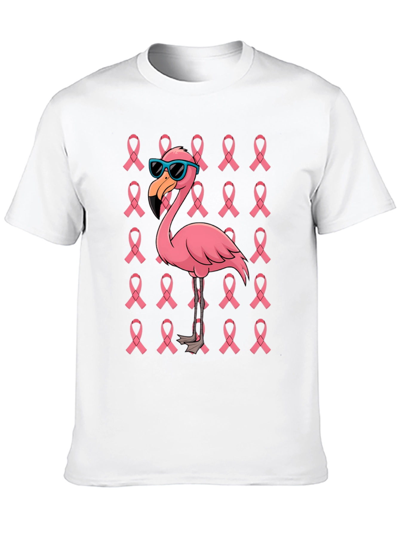 Pink Flamingo Breast Cancer Awareness T-Shirt