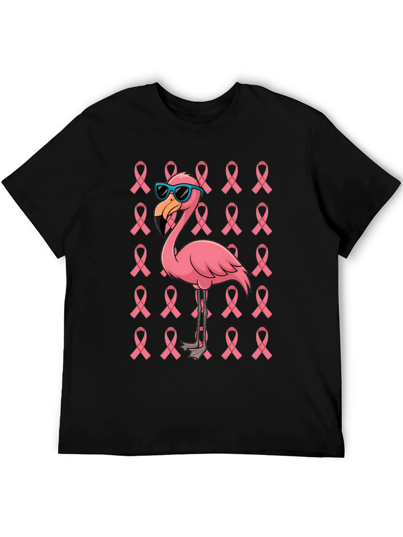 Pink Flamingo Breast Cancer Awareness T-Shirt