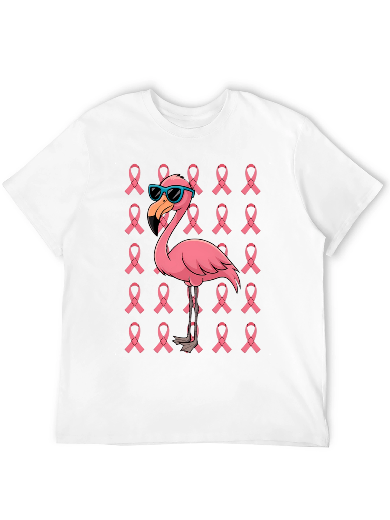 Pink Flamingo Breast Cancer Awareness T-Shirt