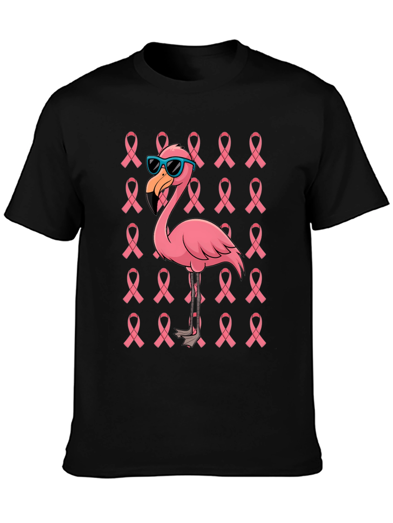 Pink Flamingo Breast Cancer Awareness T-Shirt