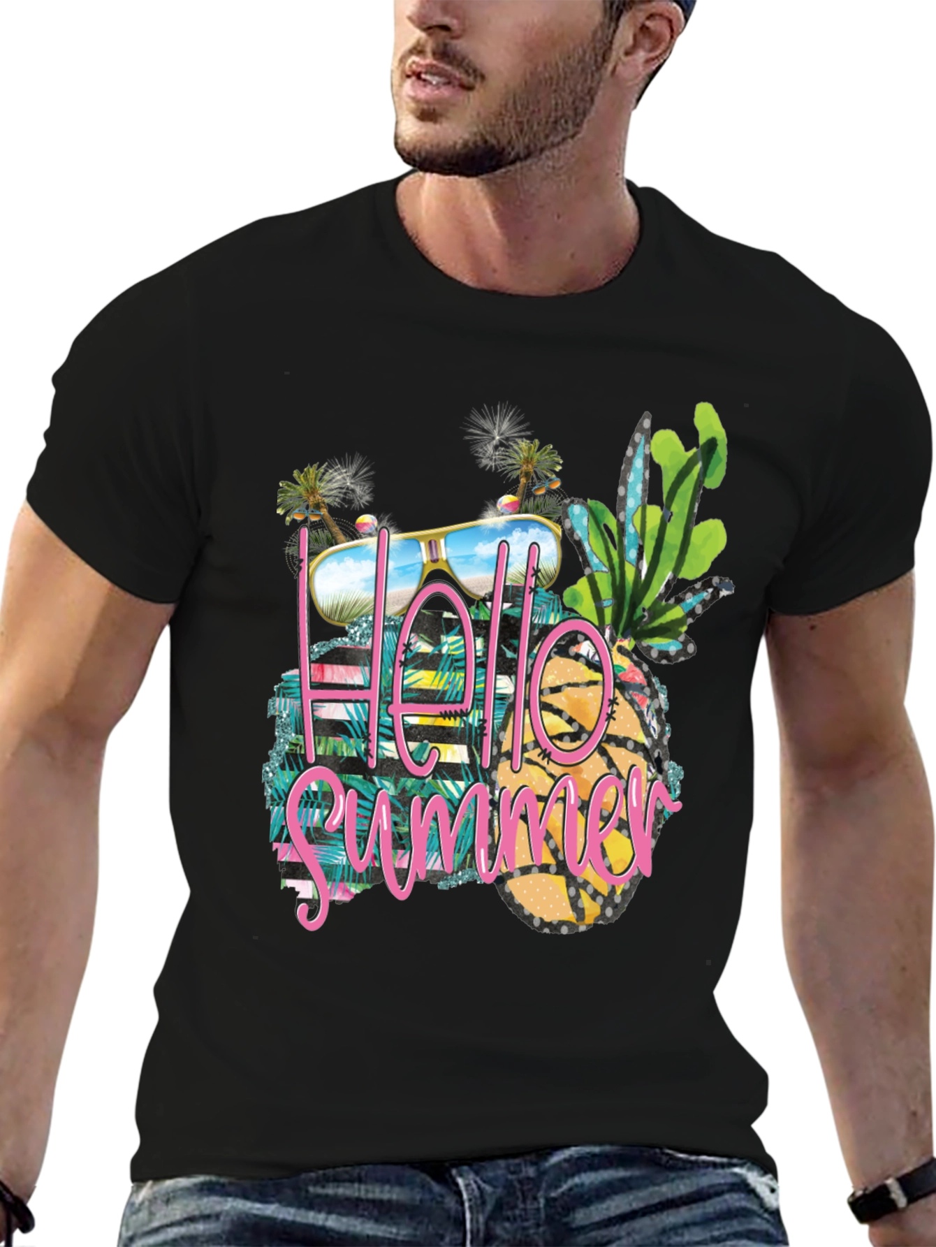 Hello Summer Graphic Tee - Beach Vibes