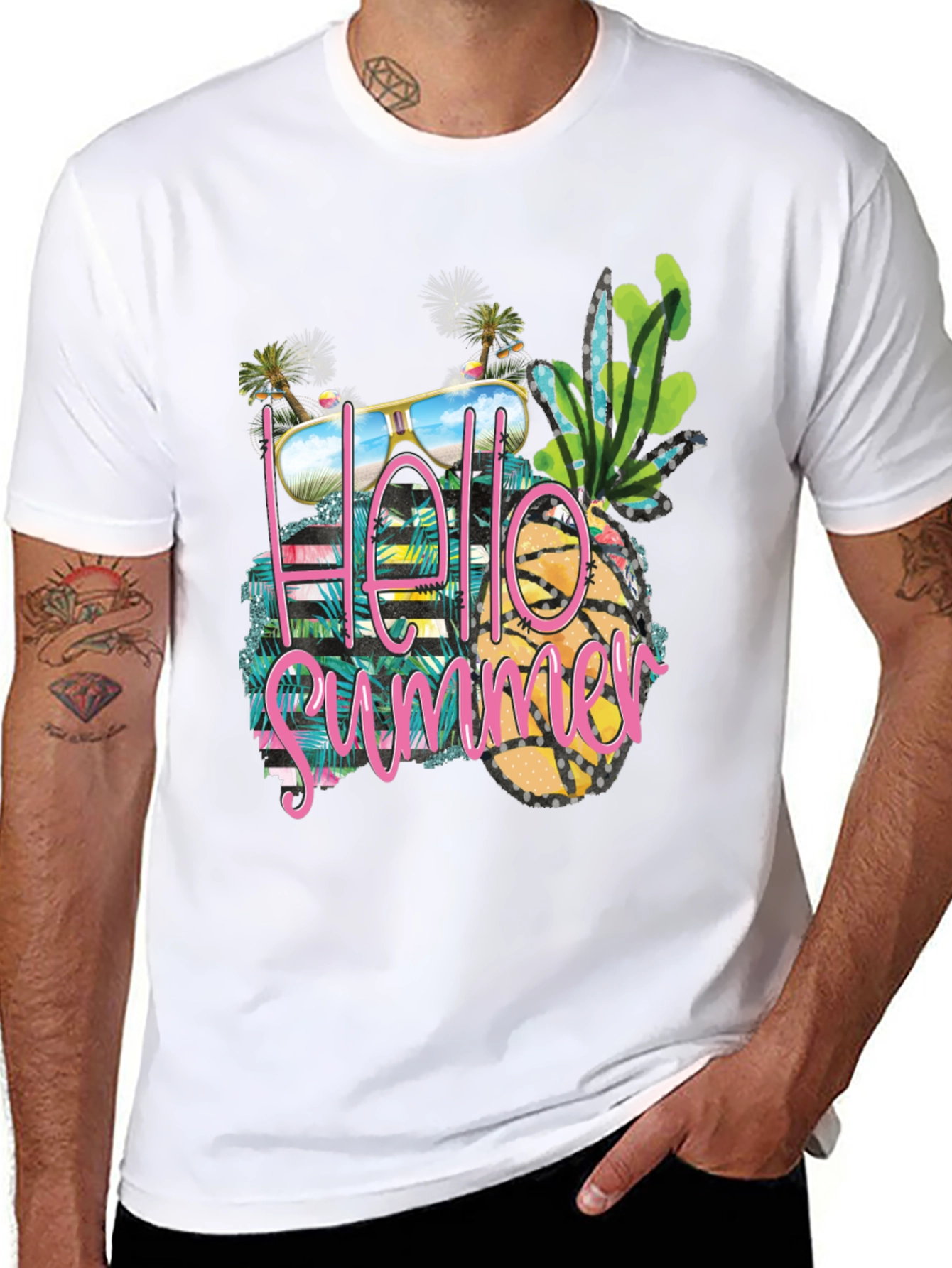 Hello Summer Graphic Tee - Beach Vibes