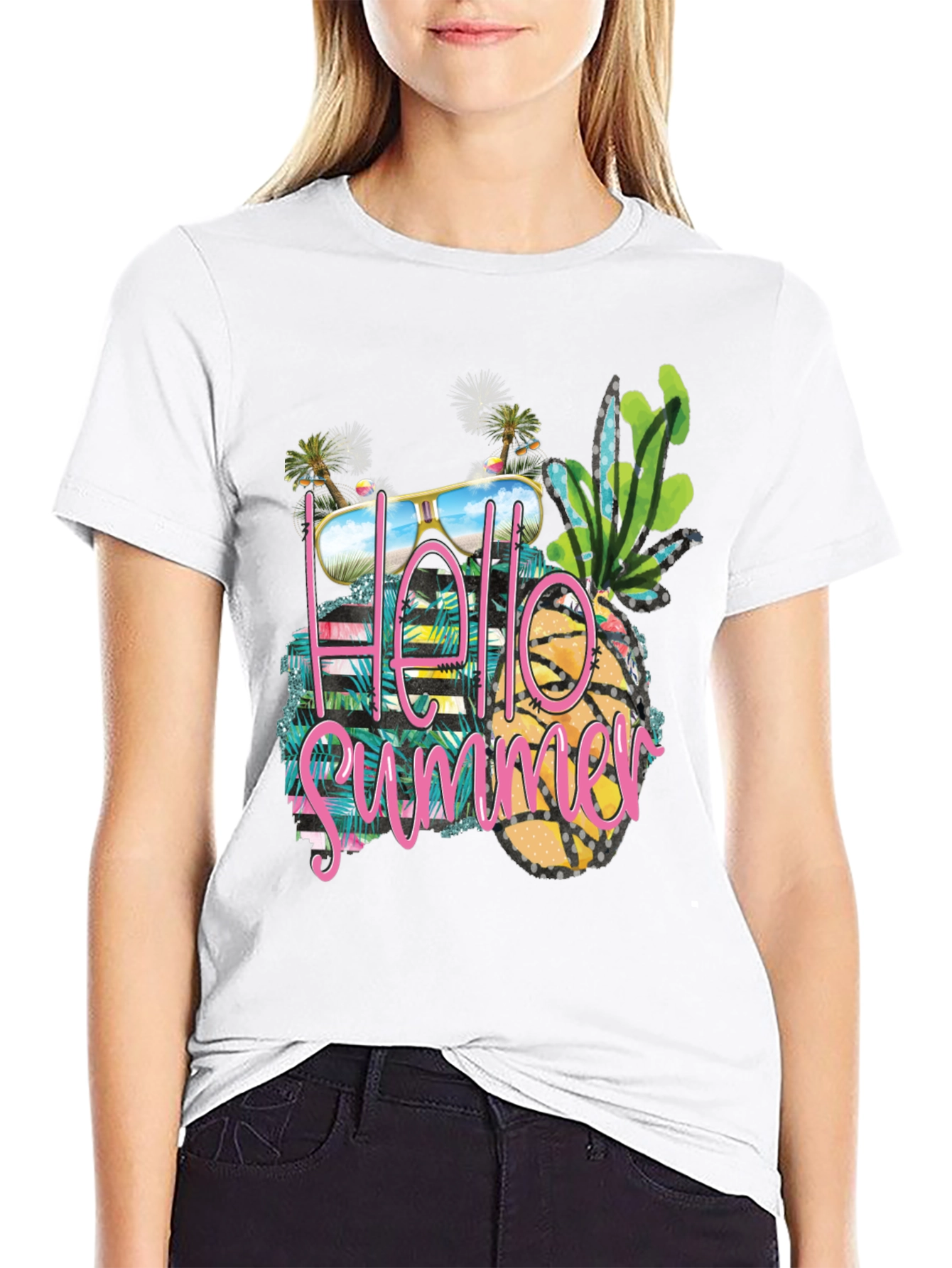 Hello Summer Graphic Tee - Beach Vibes