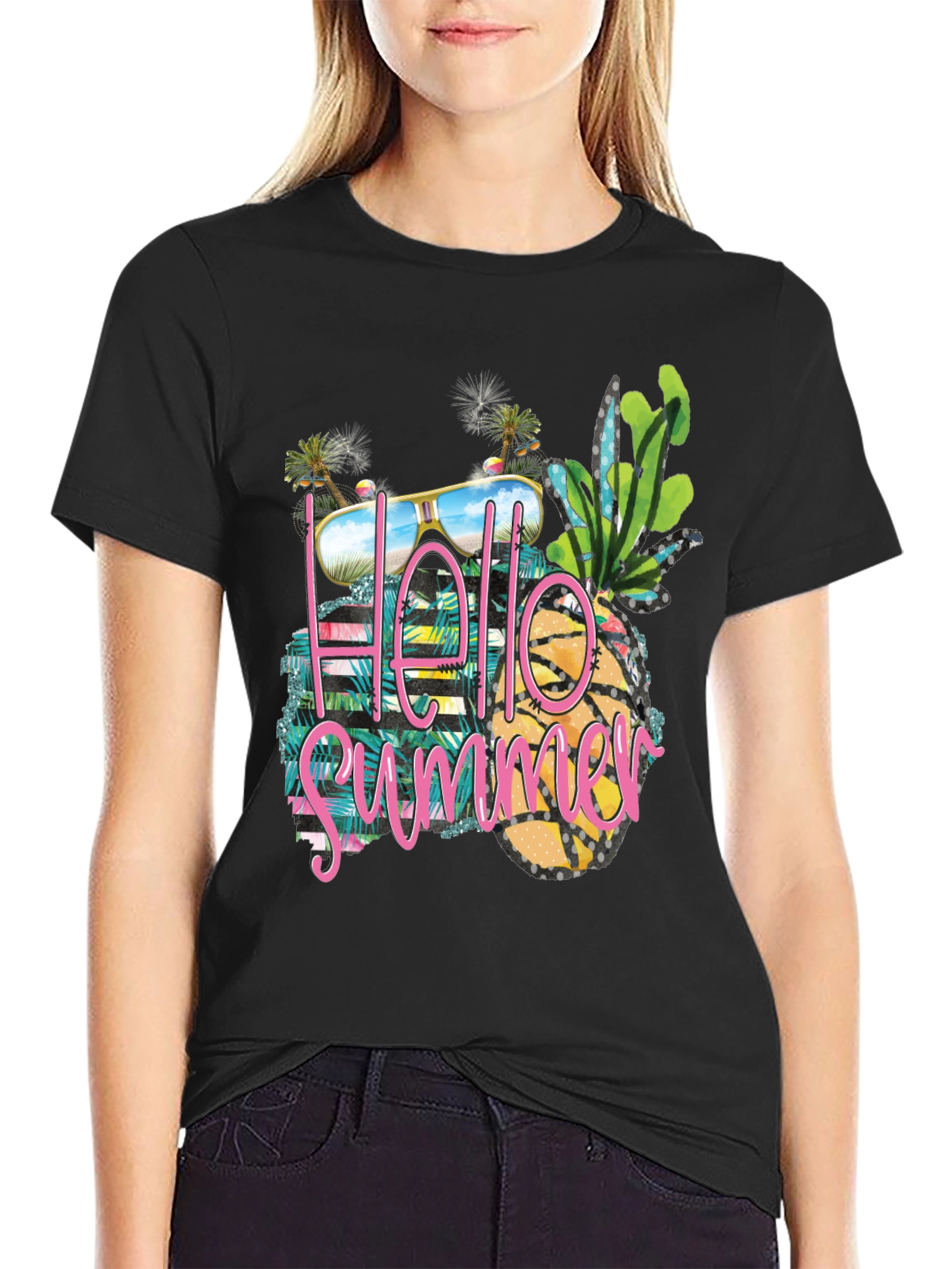 Hello Summer Graphic Tee - Beach Vibes
