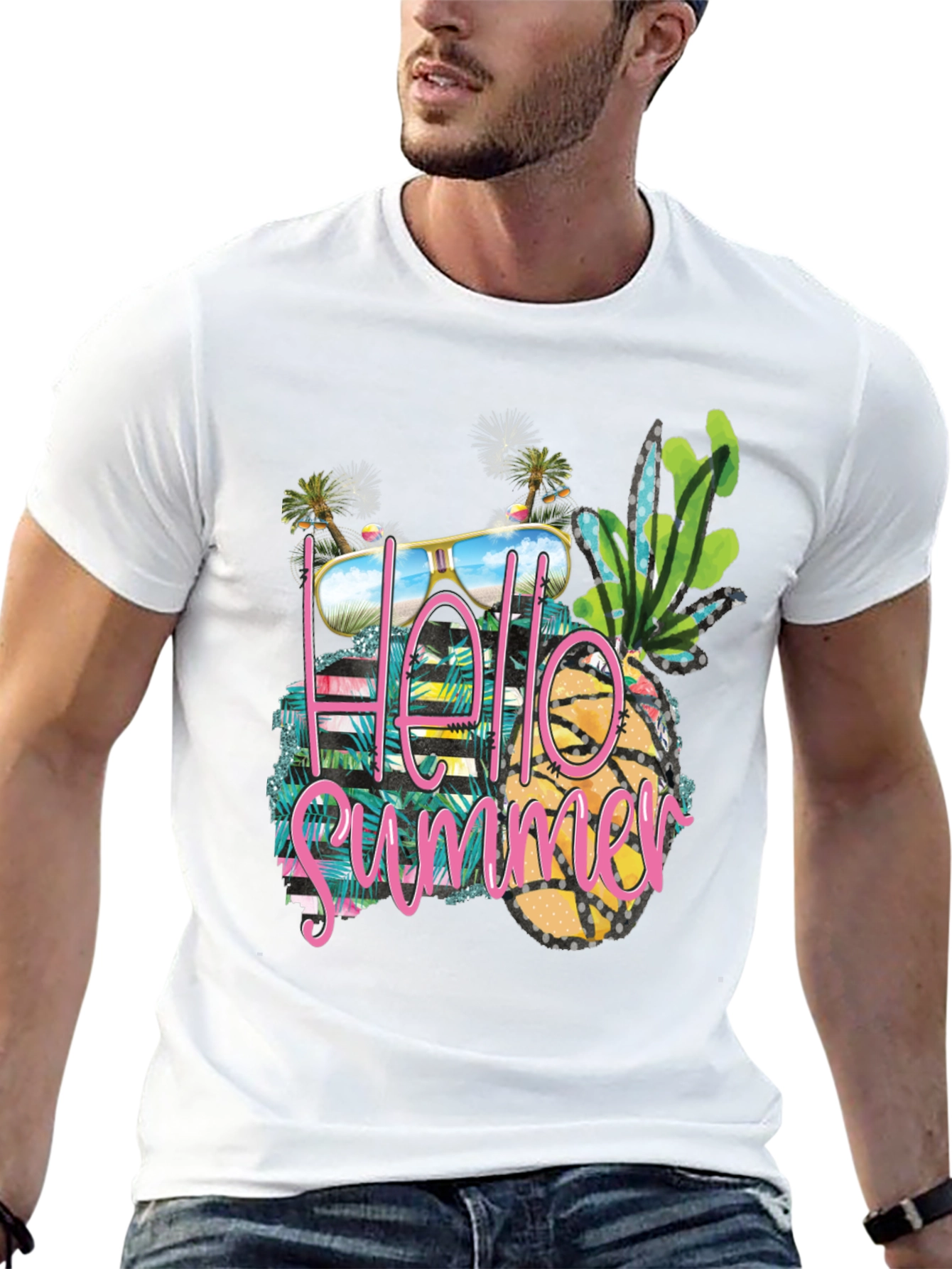 Hello Summer Graphic Tee - Beach Vibes