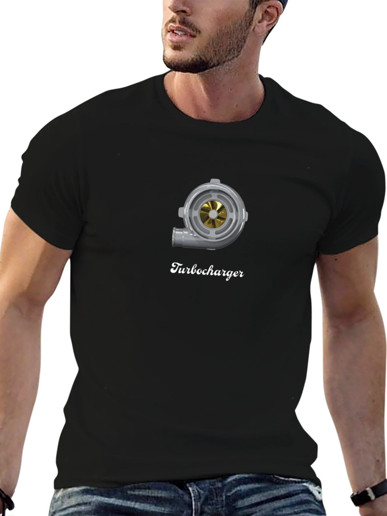 Turbocharger Graphic Tee - Premium Black T-Shirt