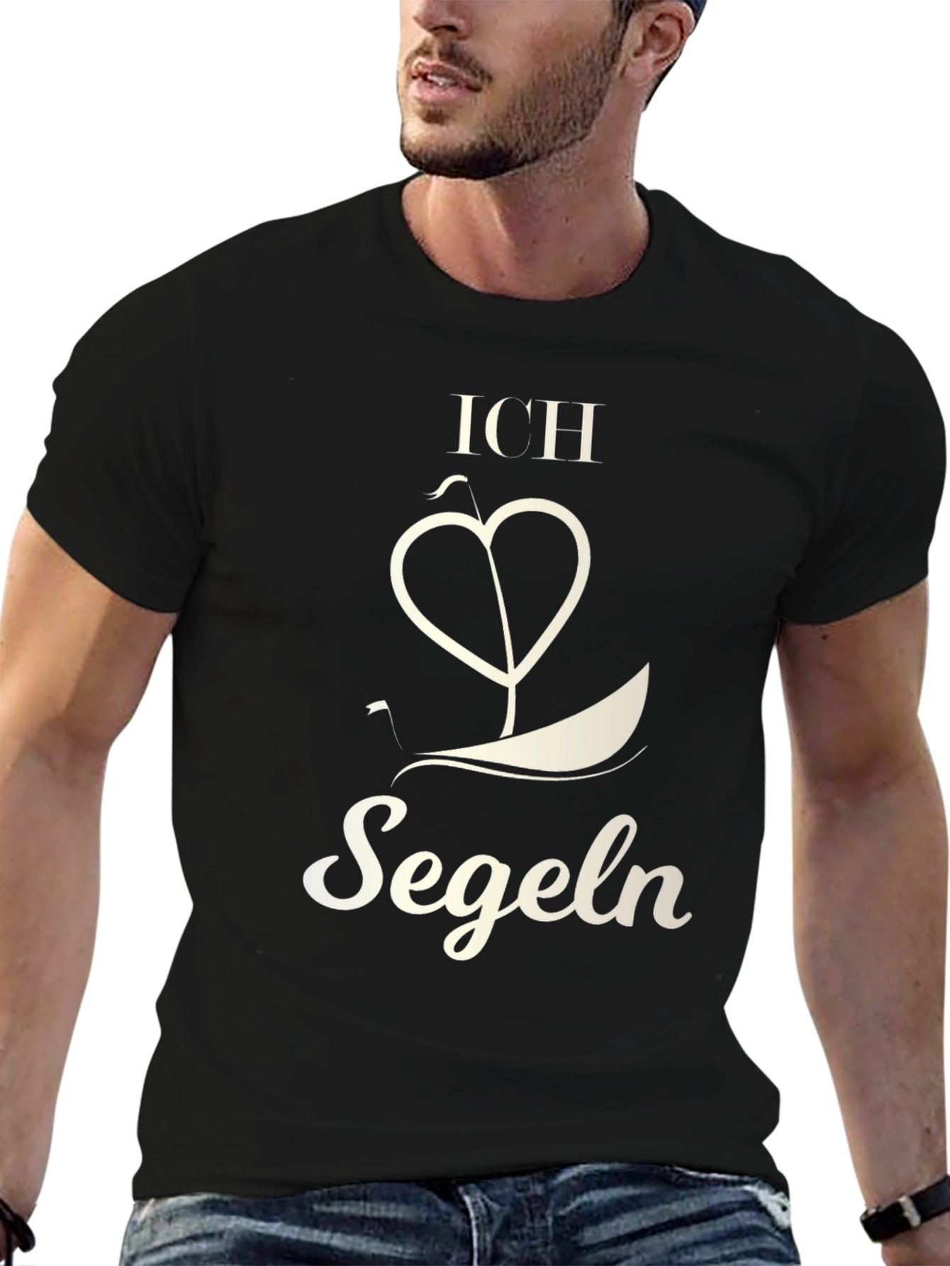 Ich Liebe Segeln T-Shirt - Sailing Heart Design