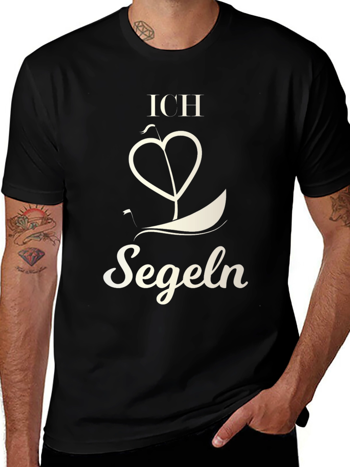 Ich Liebe Segeln T-Shirt - Sailing Heart Design