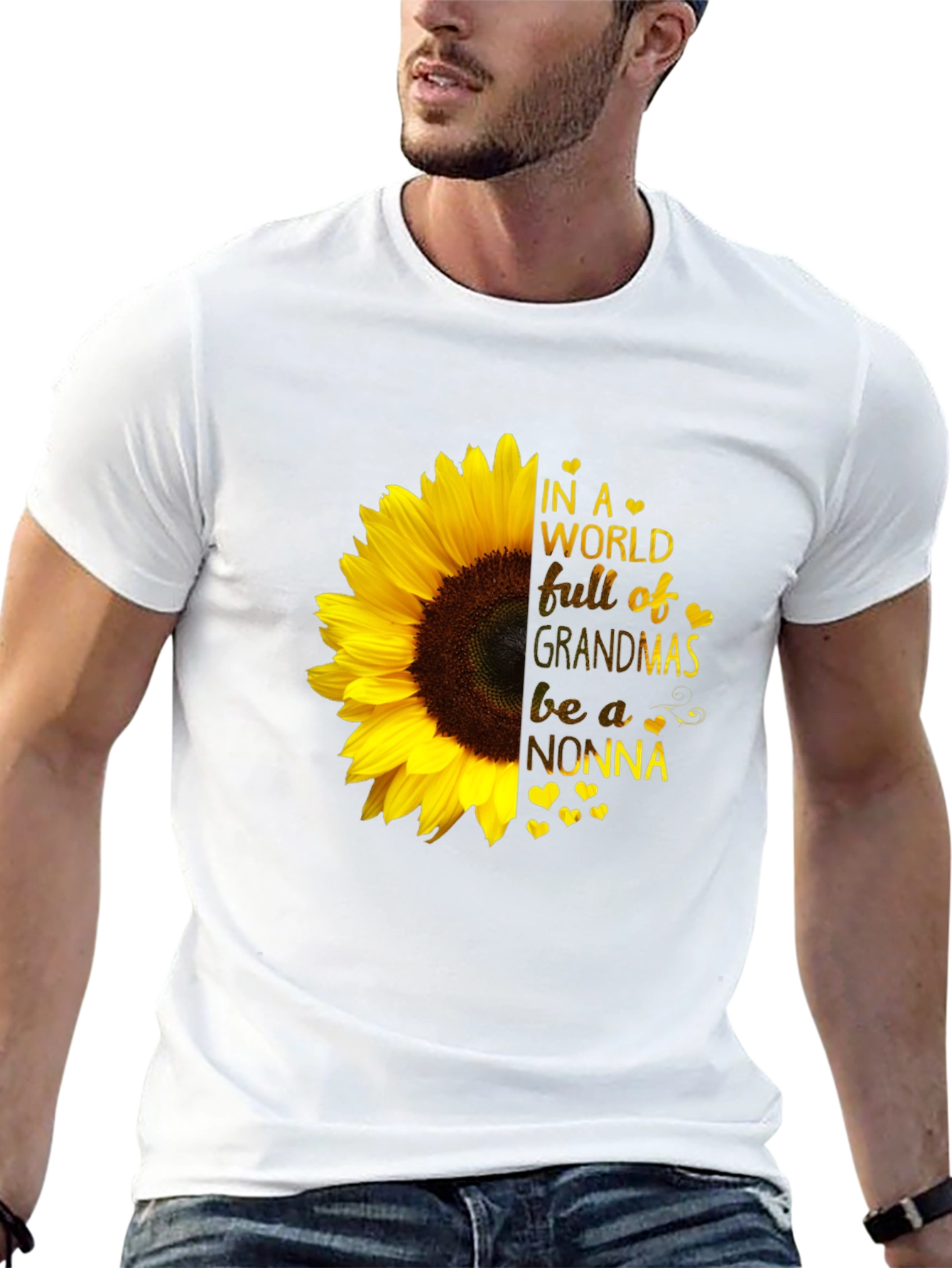 Sunflower Nonna T-Shirt - Grandmas Be a Nonna!