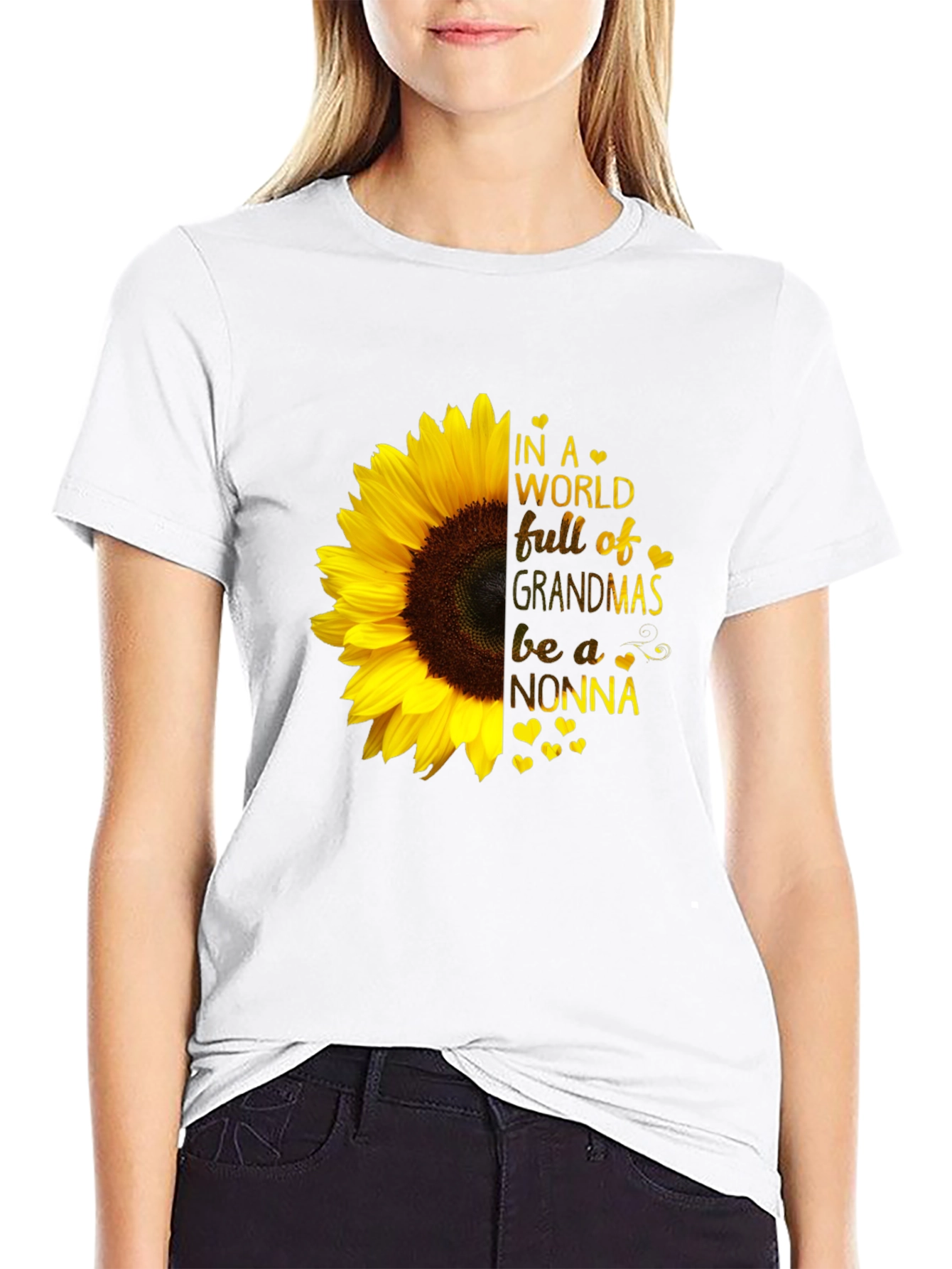 Sunflower Nonna T-Shirt - Grandmas Be a Nonna!