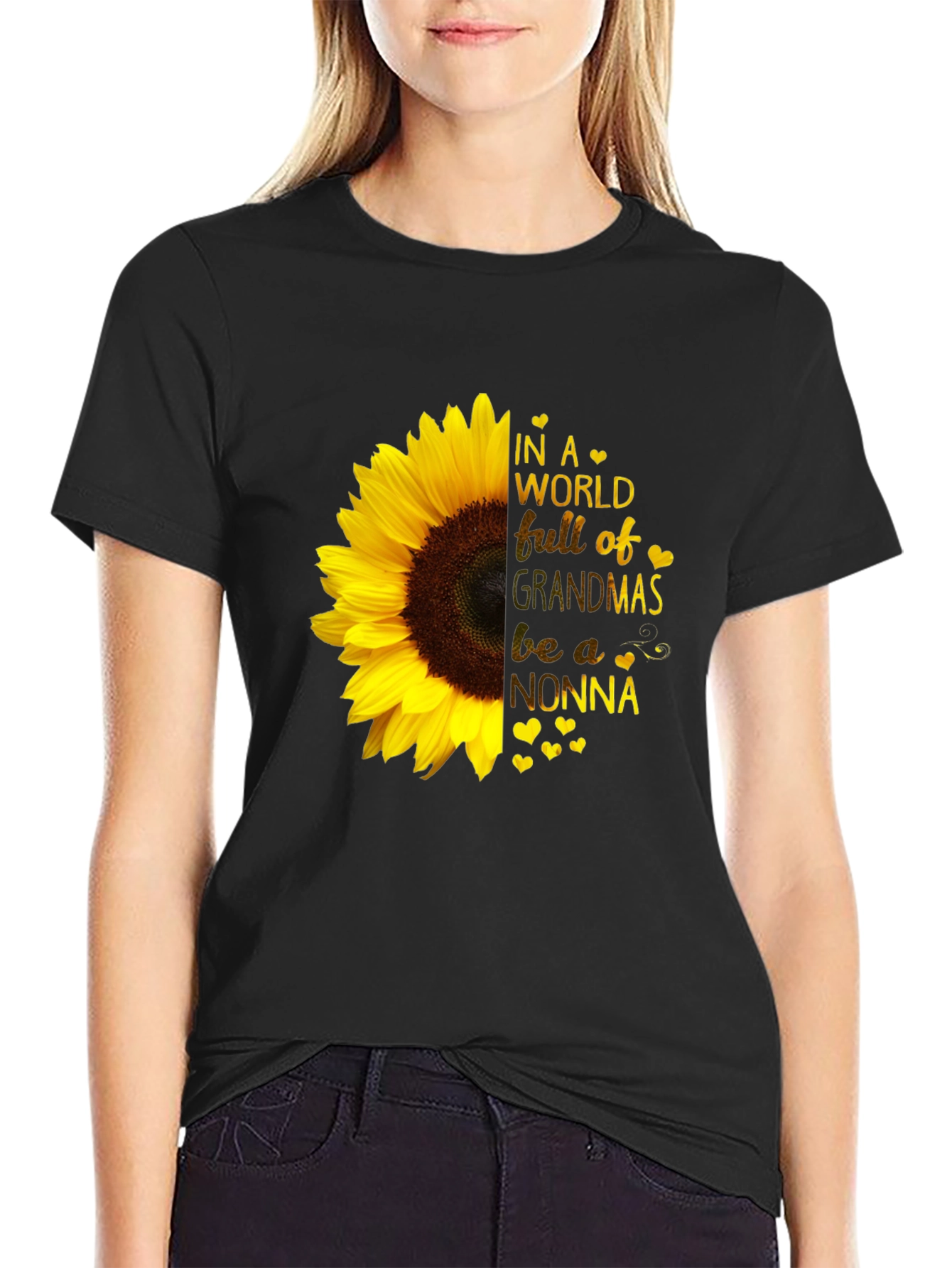 Sunflower Nonna T-Shirt - Grandmas Be a Nonna!