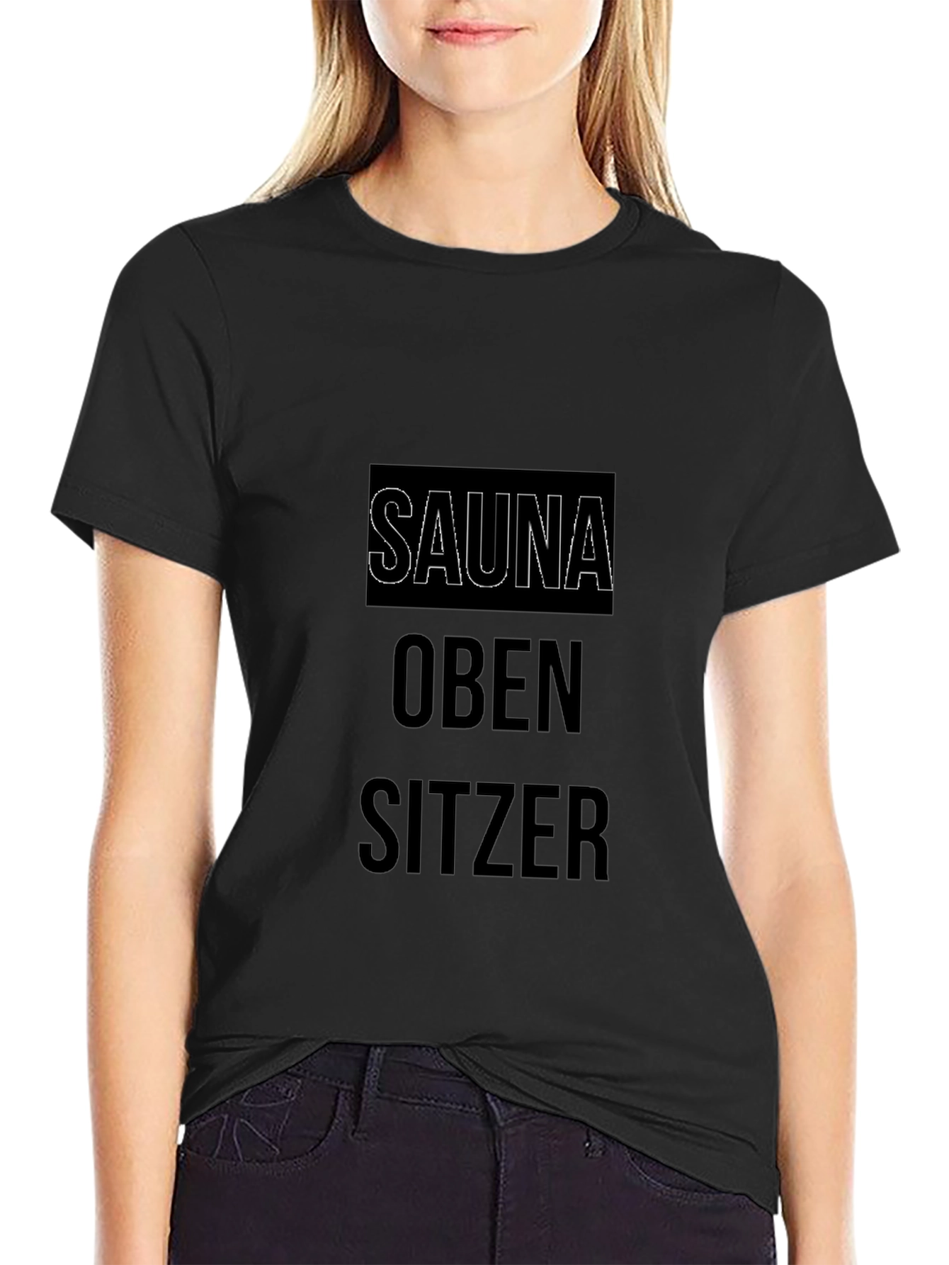 Sauna Oben Sitzer Funny T-Shirt