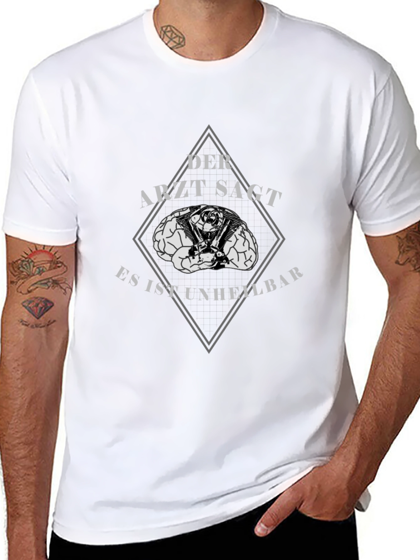 Der Arzt Sagt T-Shirt: Brain & Engine Design