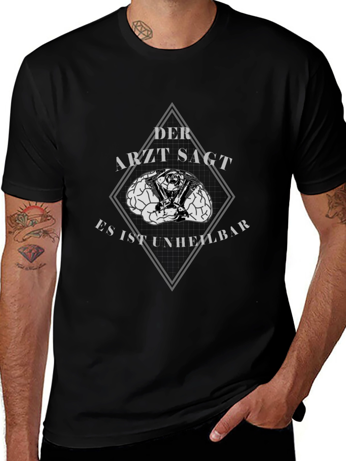 Der Arzt Sagt T-Shirt: Brain & Engine Design