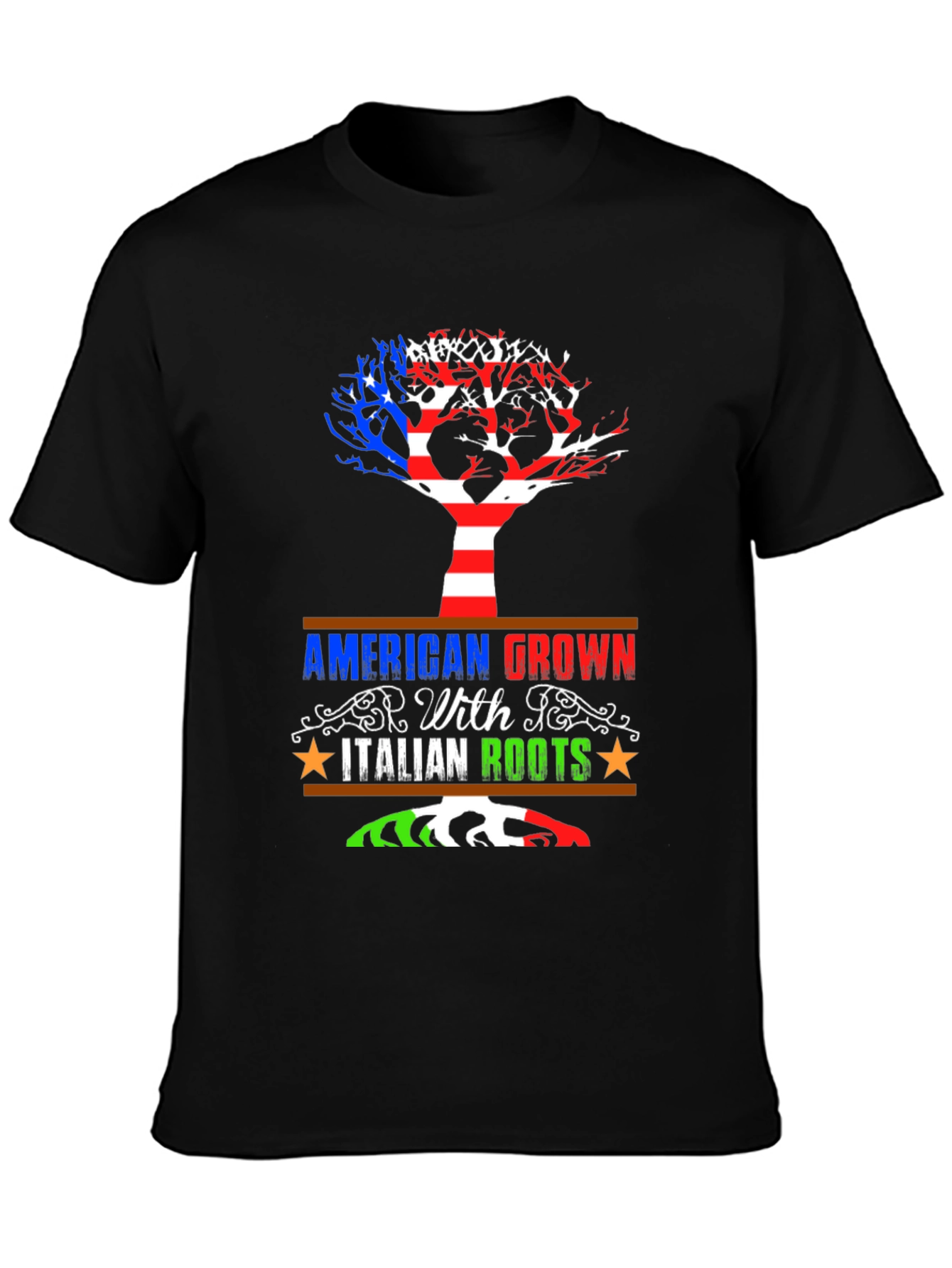 American Grown With Italian Roots Graphic Tee