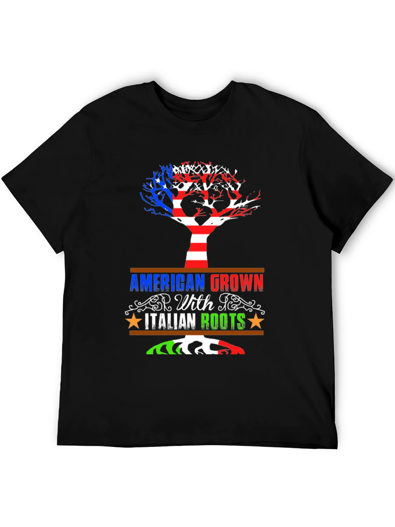 American Grown With Italian Roots Graphic Tee