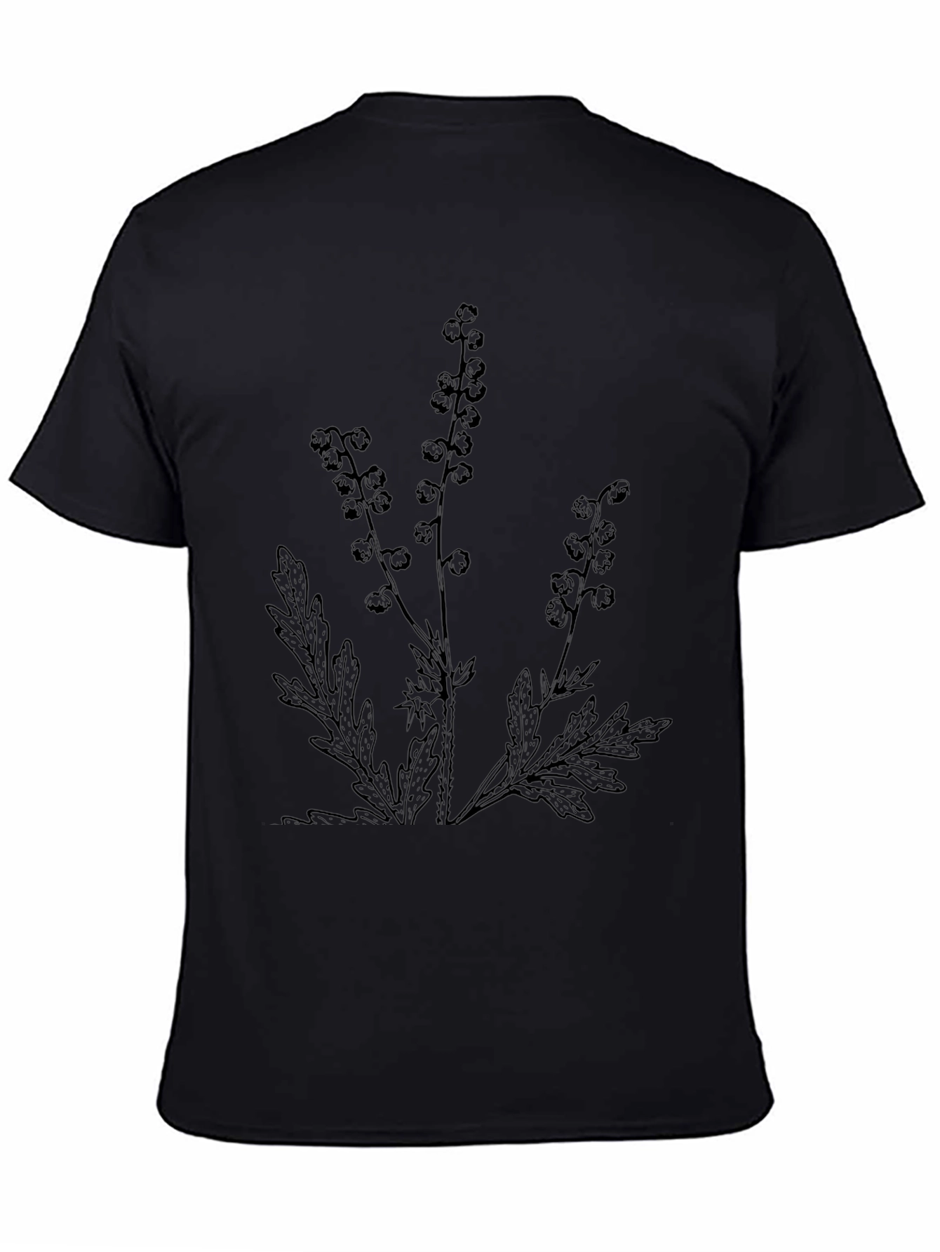 Botanical Print Tee - Black