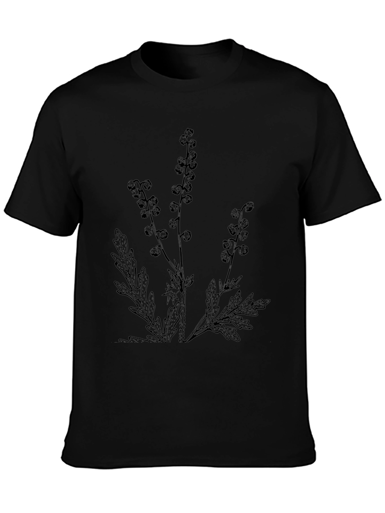 Botanical Print Tee - Black