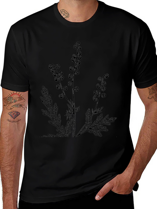Botanical Print Tee - Black