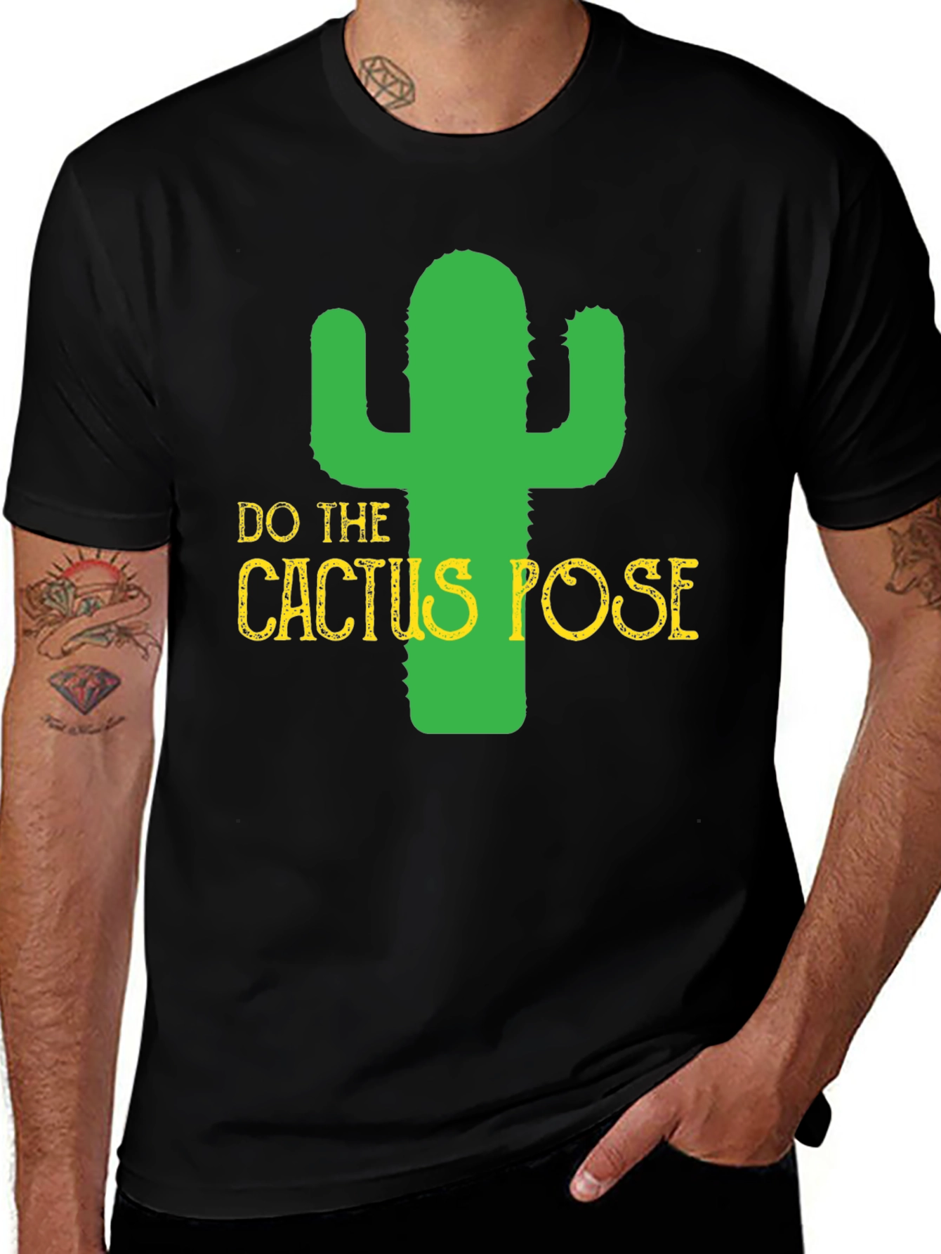 Do The Cactus Pose Funny Graphic Tee
