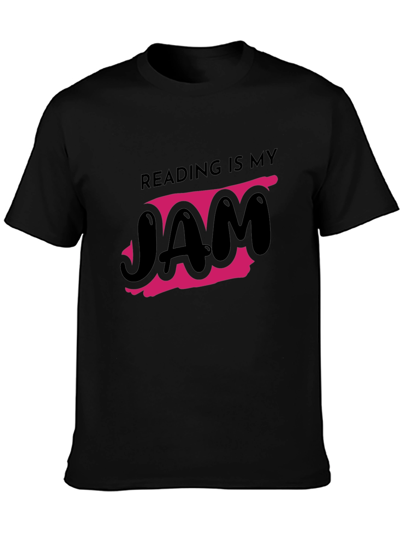 Reading is My Jam Graphic Tee - Black