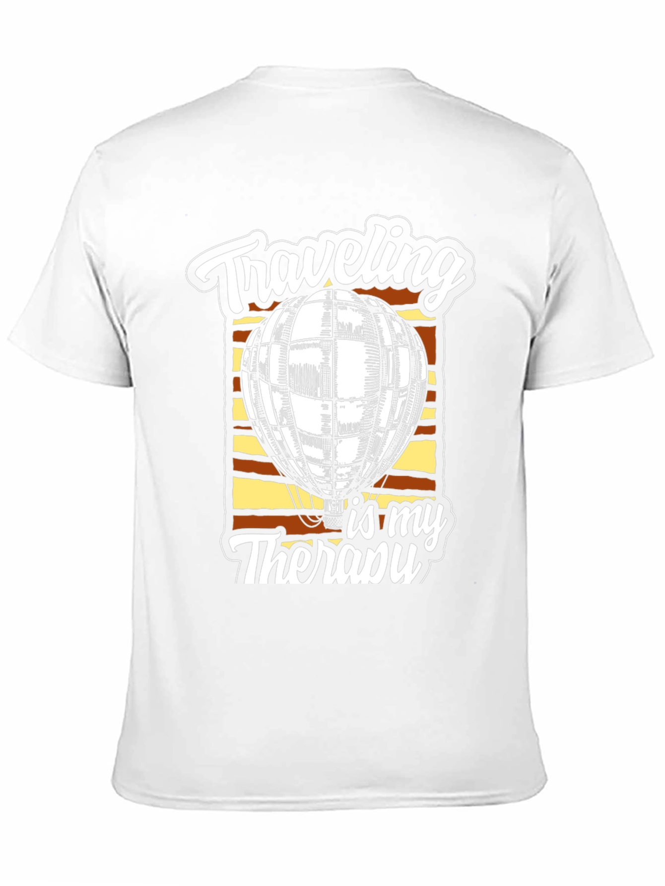 Travel Therapy Graphic Tee - Hot Air Balloon Design