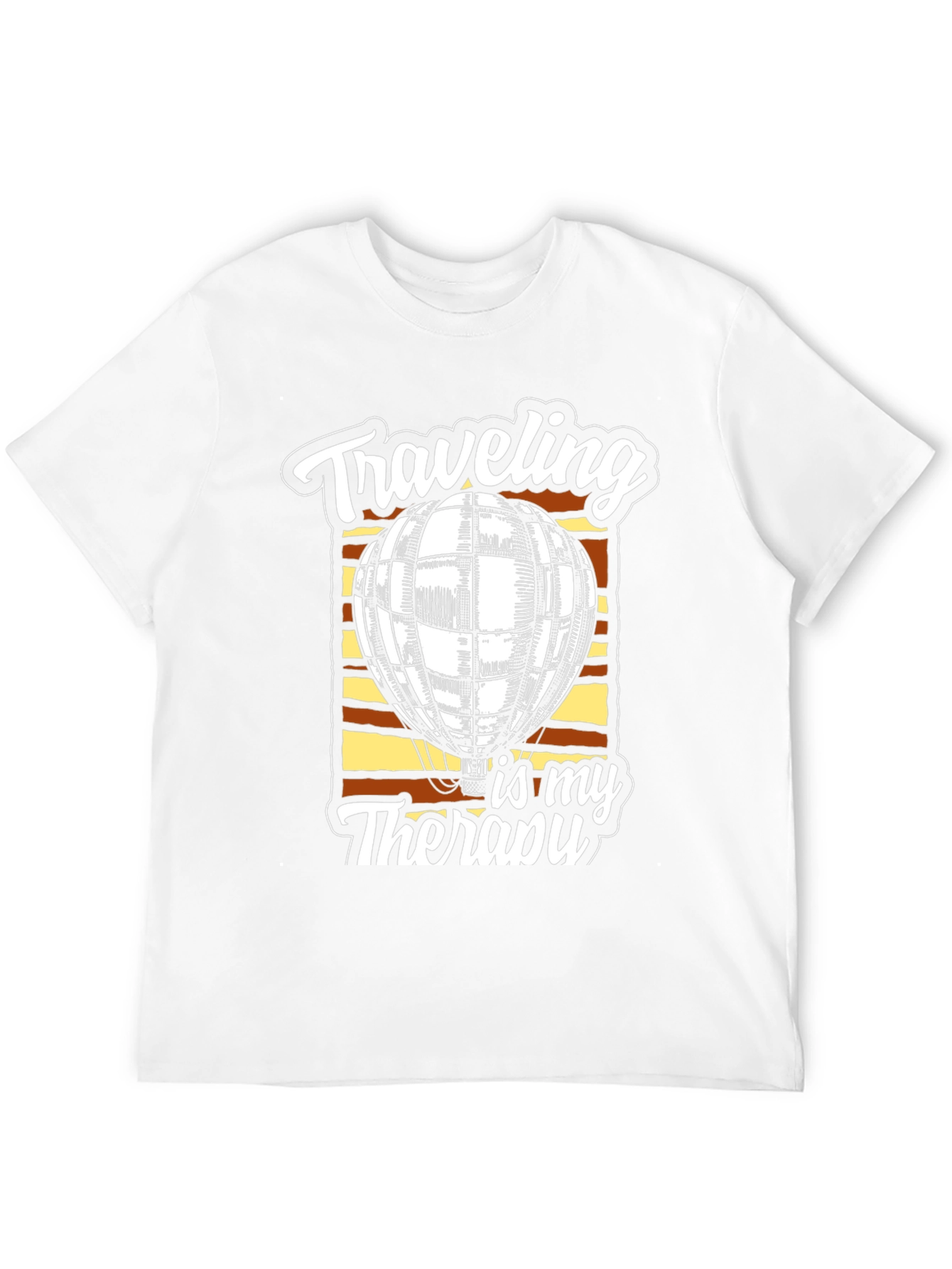 Travel Therapy Graphic Tee - Hot Air Balloon Design