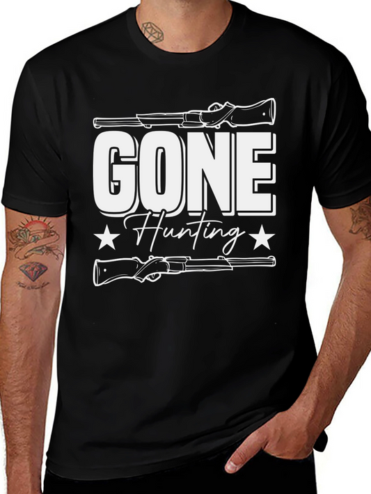 Gone Hunting Graphic Tee - Mens Black T-Shirt