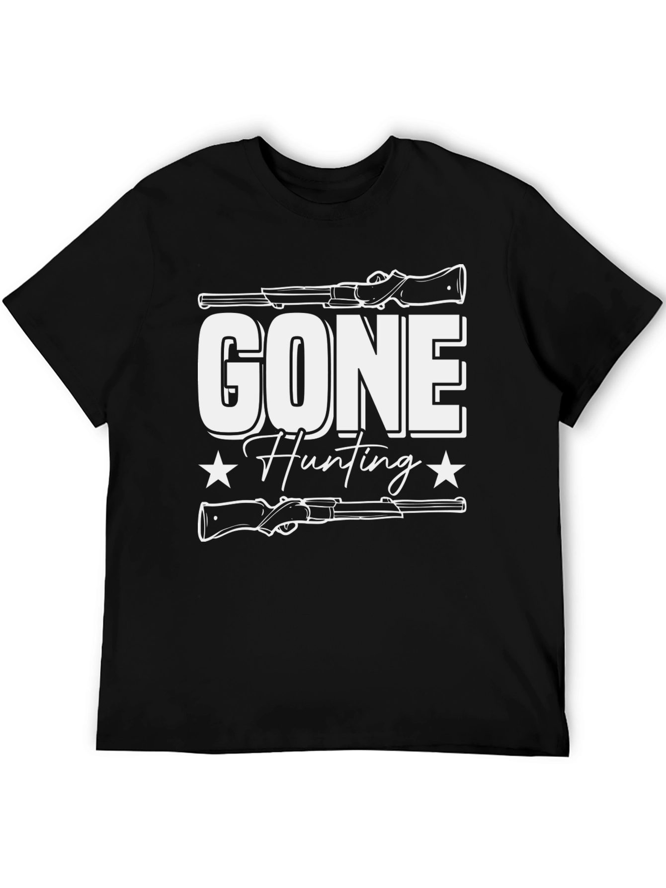 Gone Hunting Graphic Tee - Mens Black T-Shirt