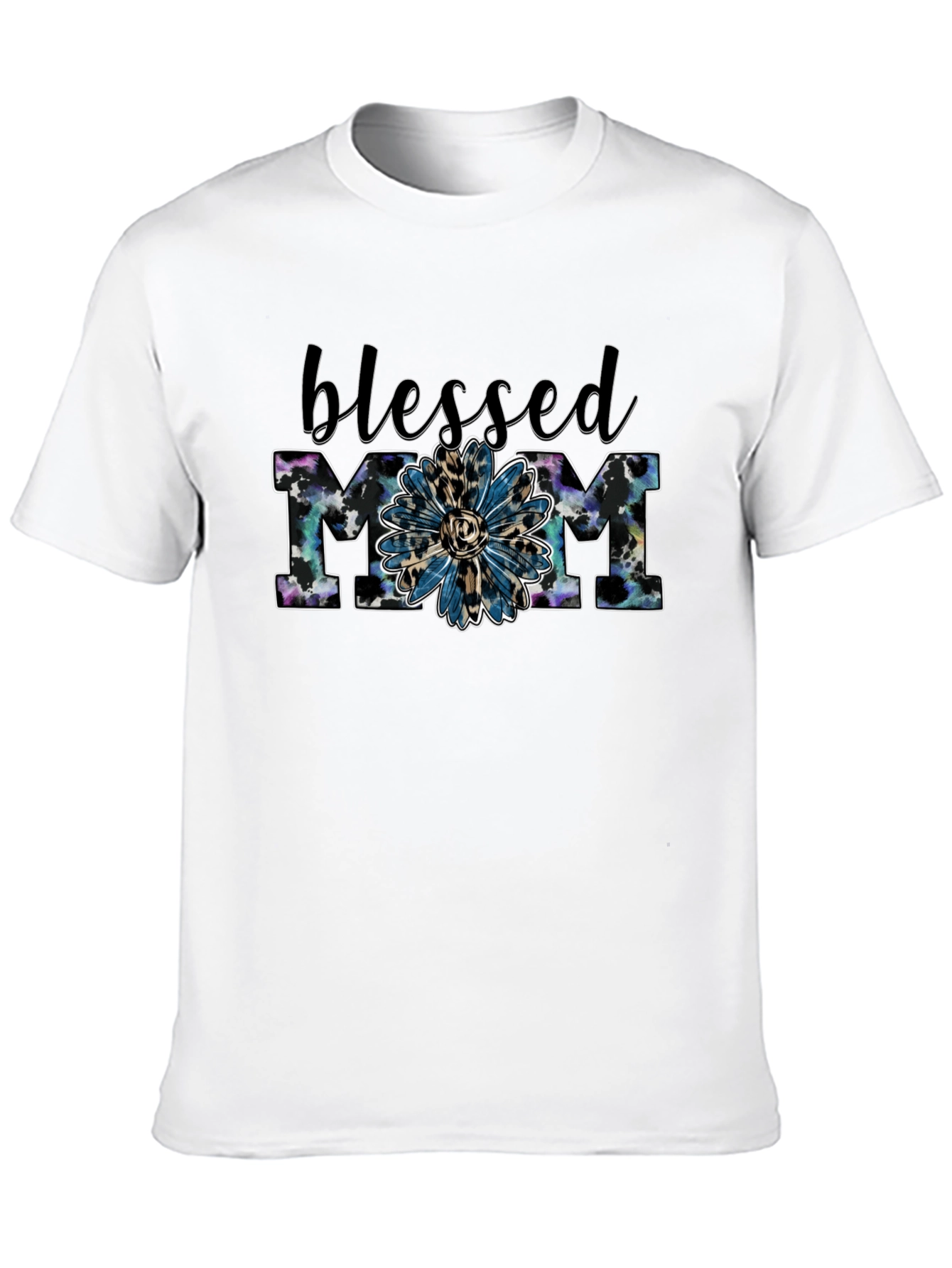 Blessed Mom Graphic Tee - Black