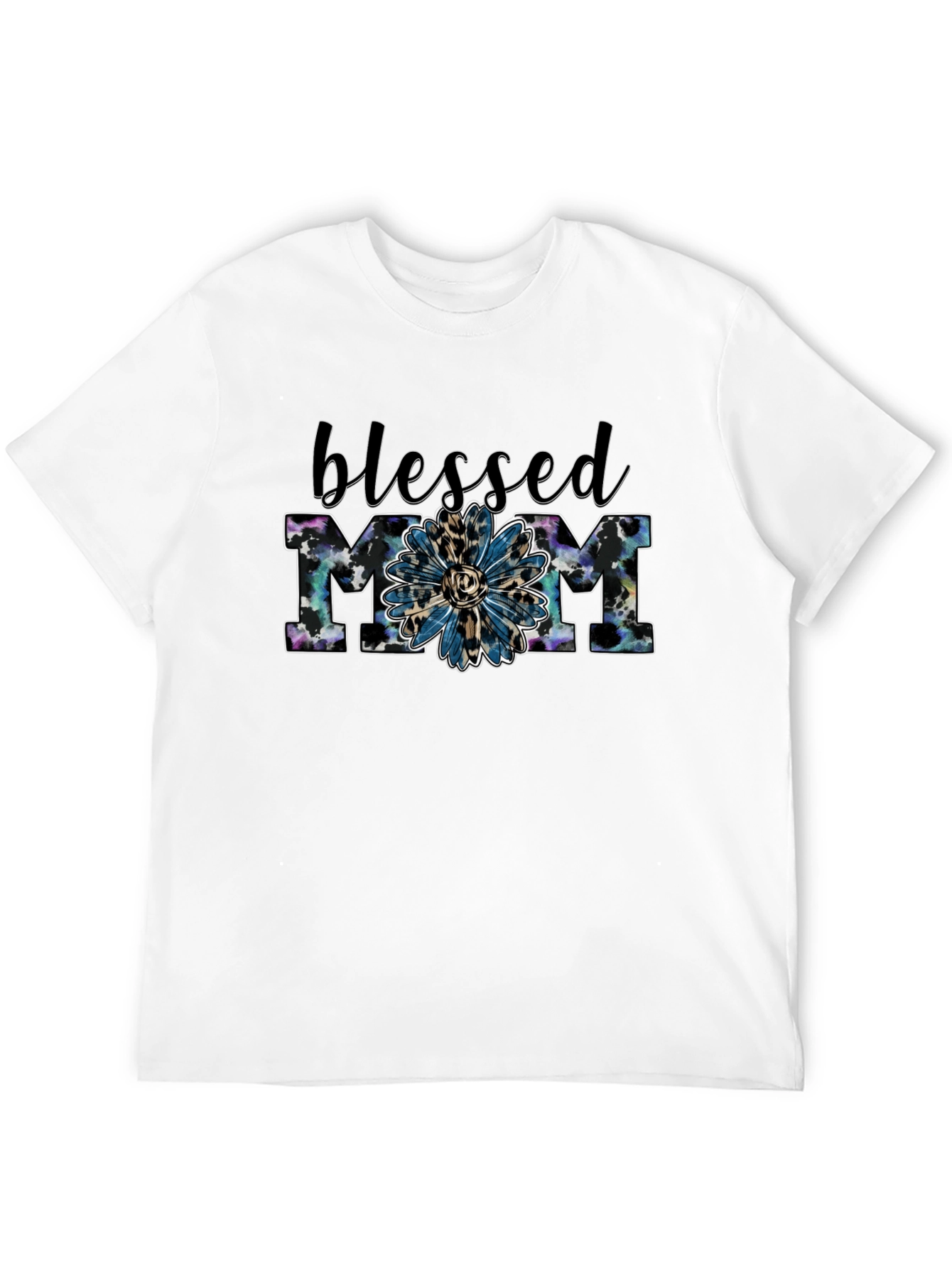 Blessed Mom Graphic Tee - Black