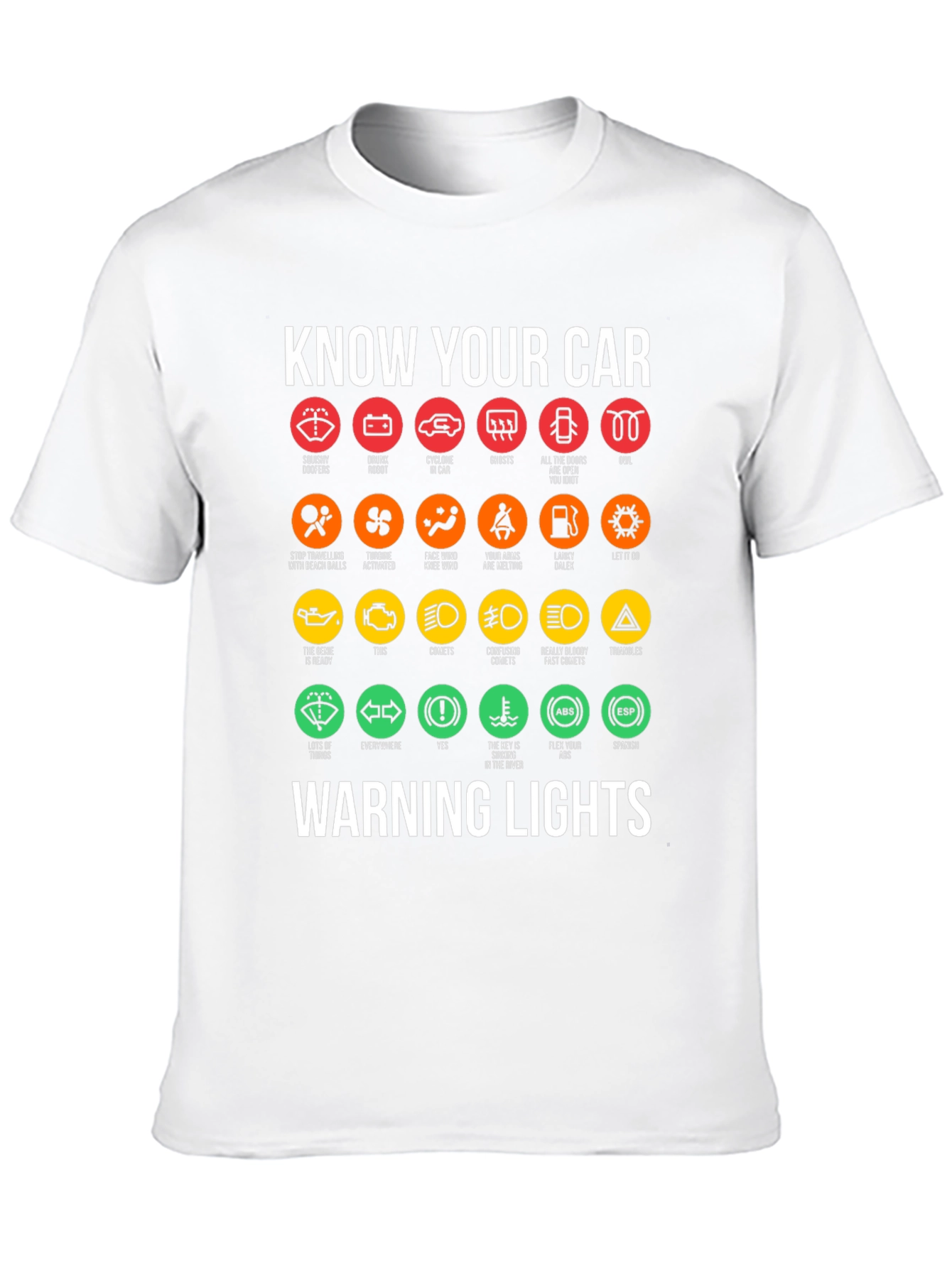 Know Your Car Warning Lights T-Shirt