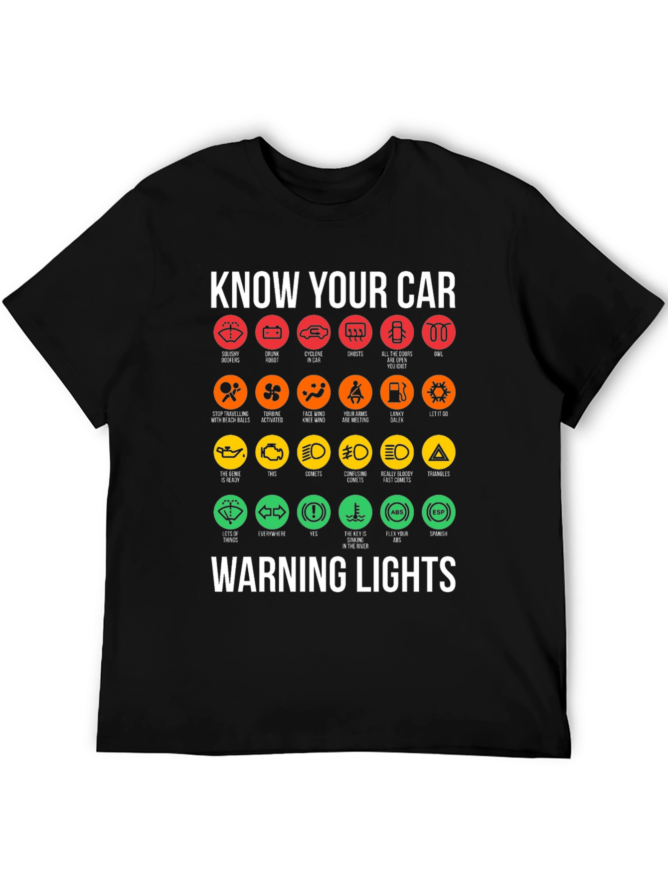 Know Your Car Warning Lights T-Shirt