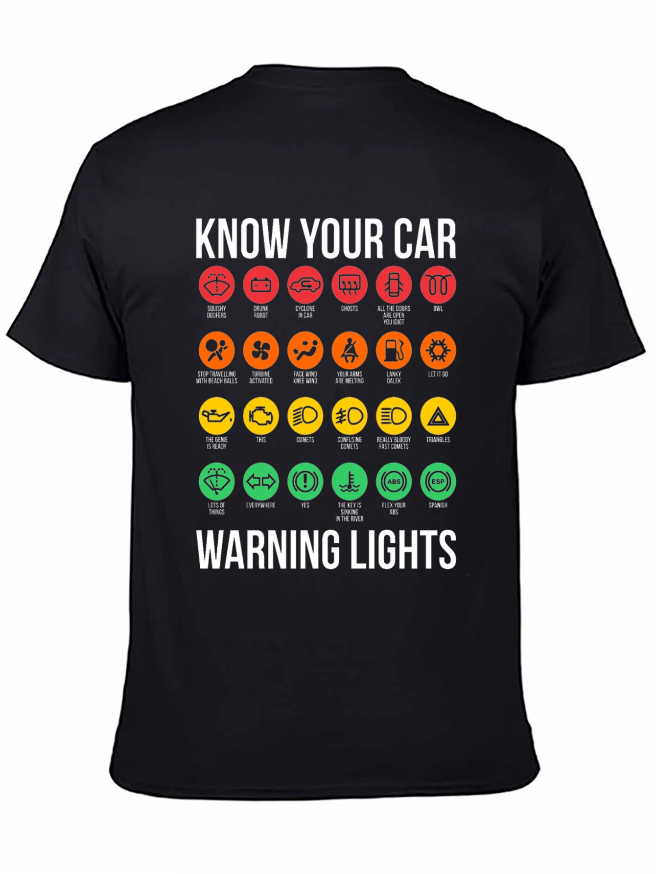 Know Your Car Warning Lights T-Shirt
