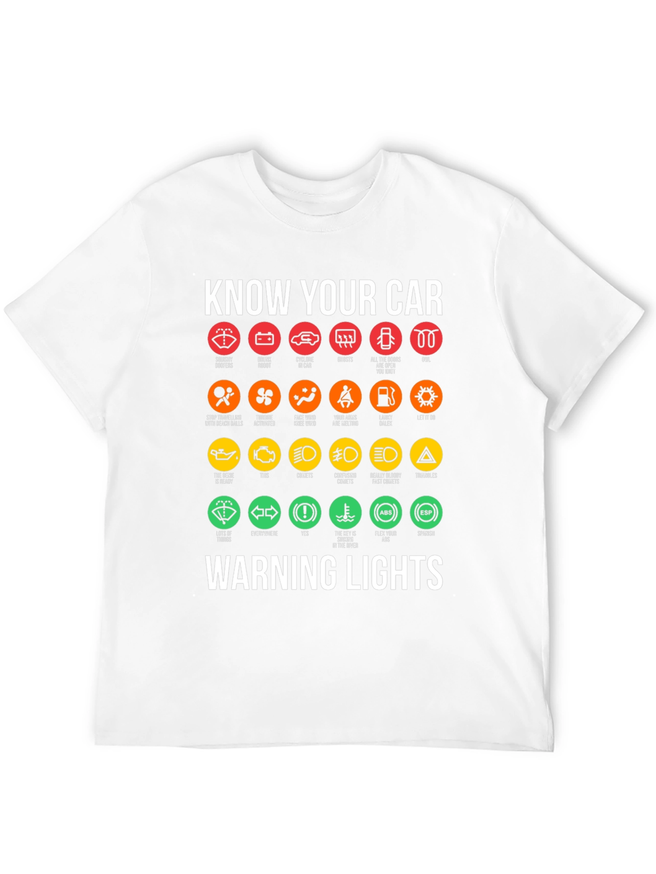 Know Your Car Warning Lights T-Shirt