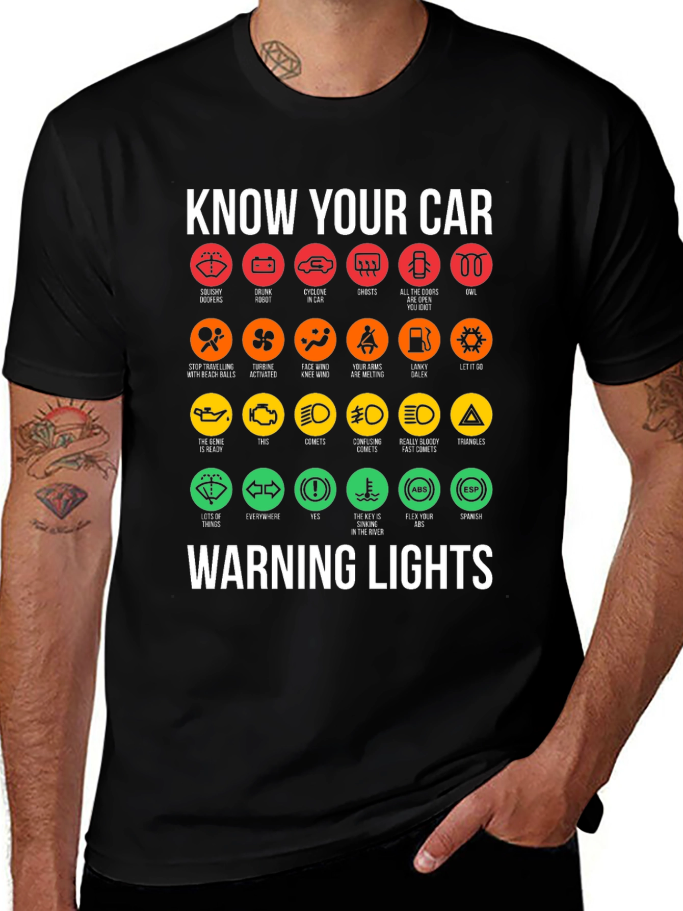 Know Your Car Warning Lights T-Shirt