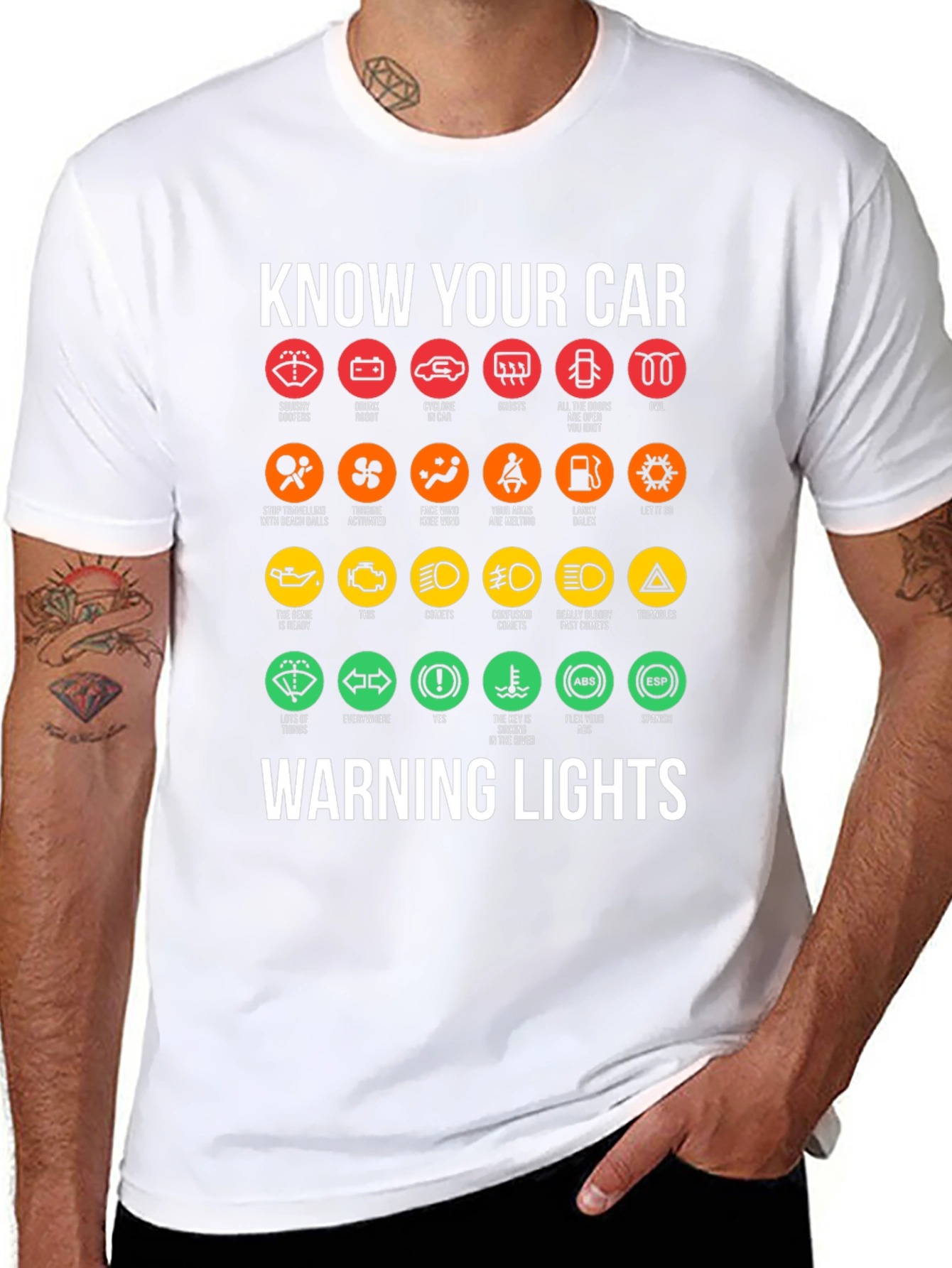 Know Your Car Warning Lights T-Shirt