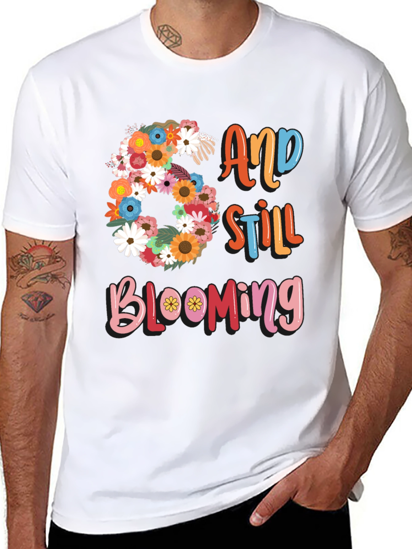 60 and Still Blooming Graphic T-Shirt