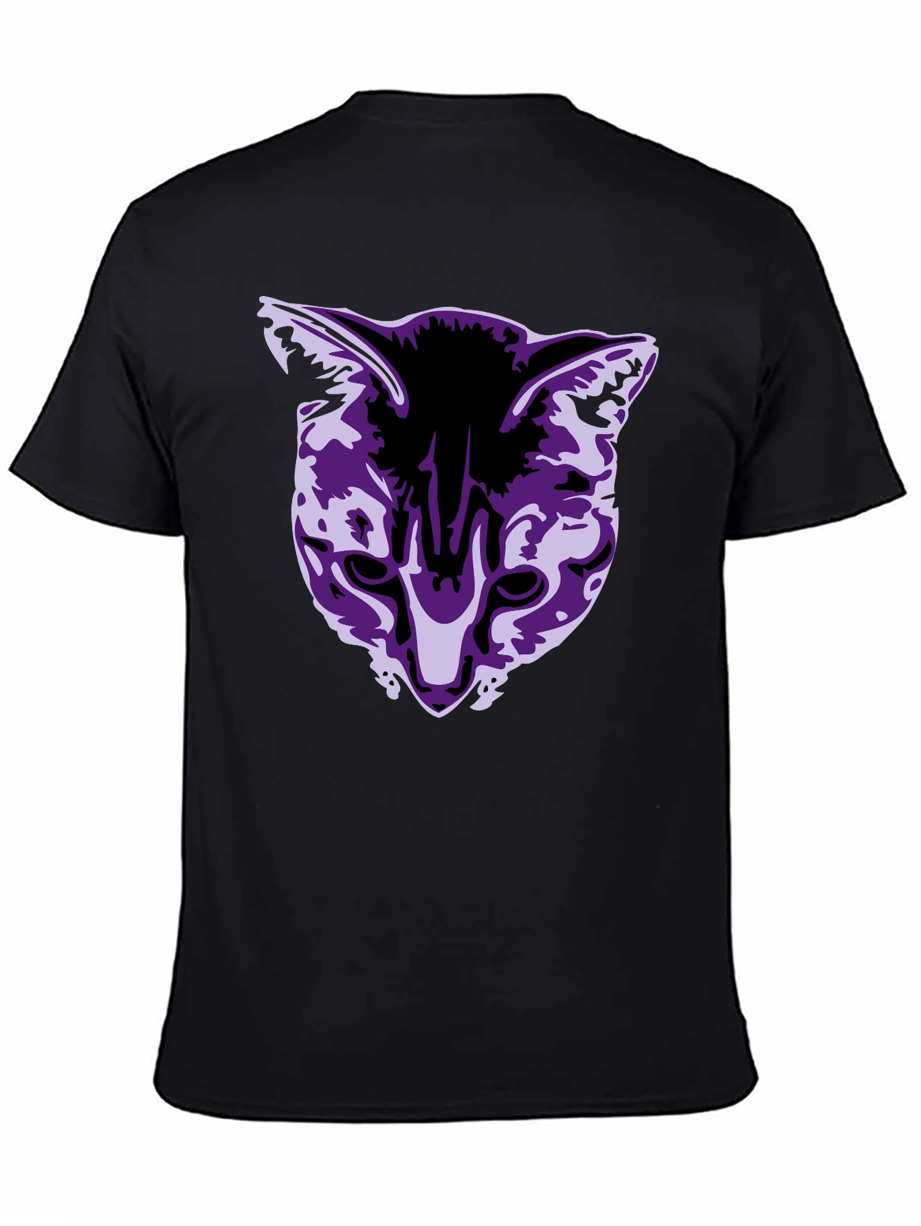 Cool Cat Graphic Tee - Black Cotton Blend