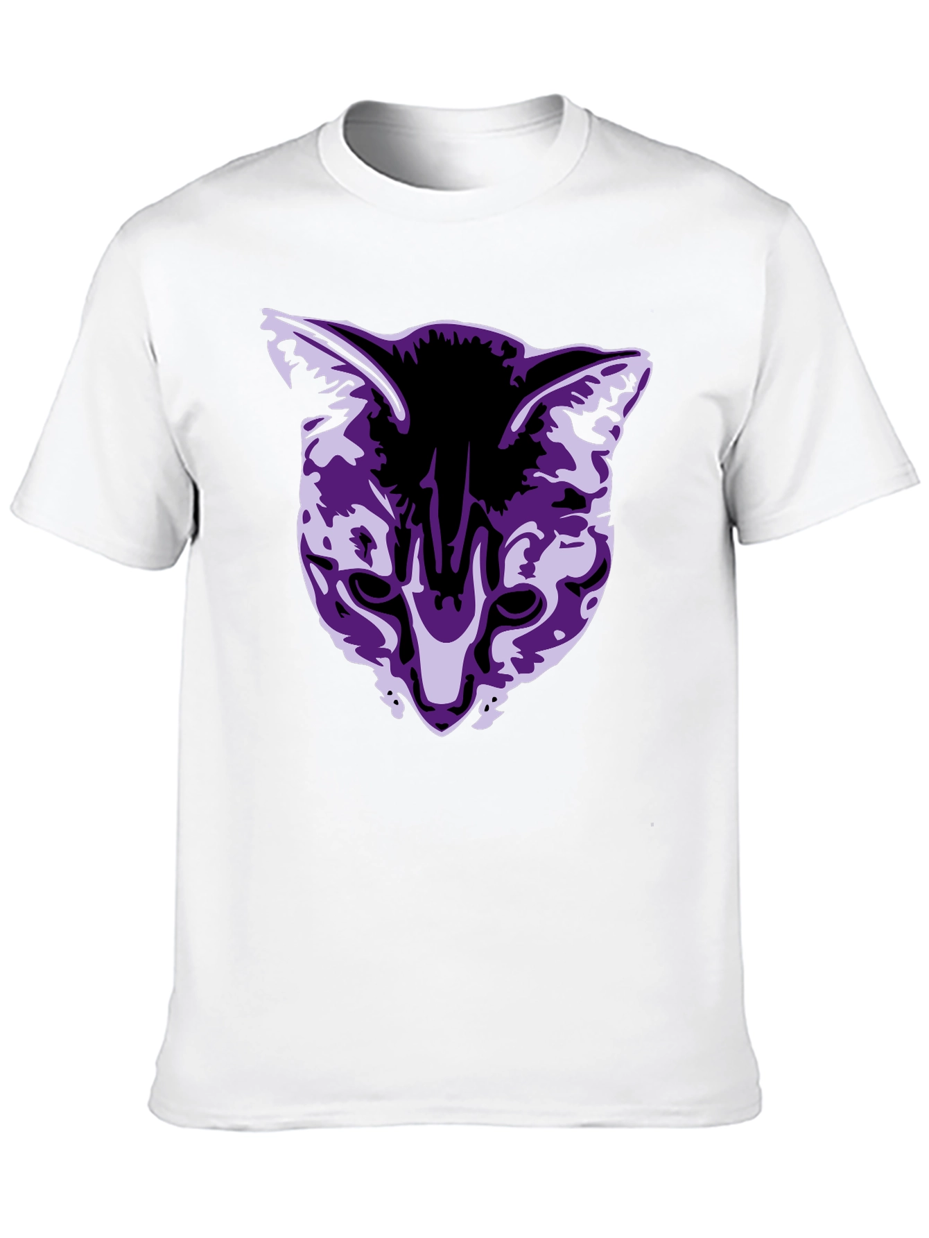 Cool Cat Graphic Tee - Black Cotton Blend