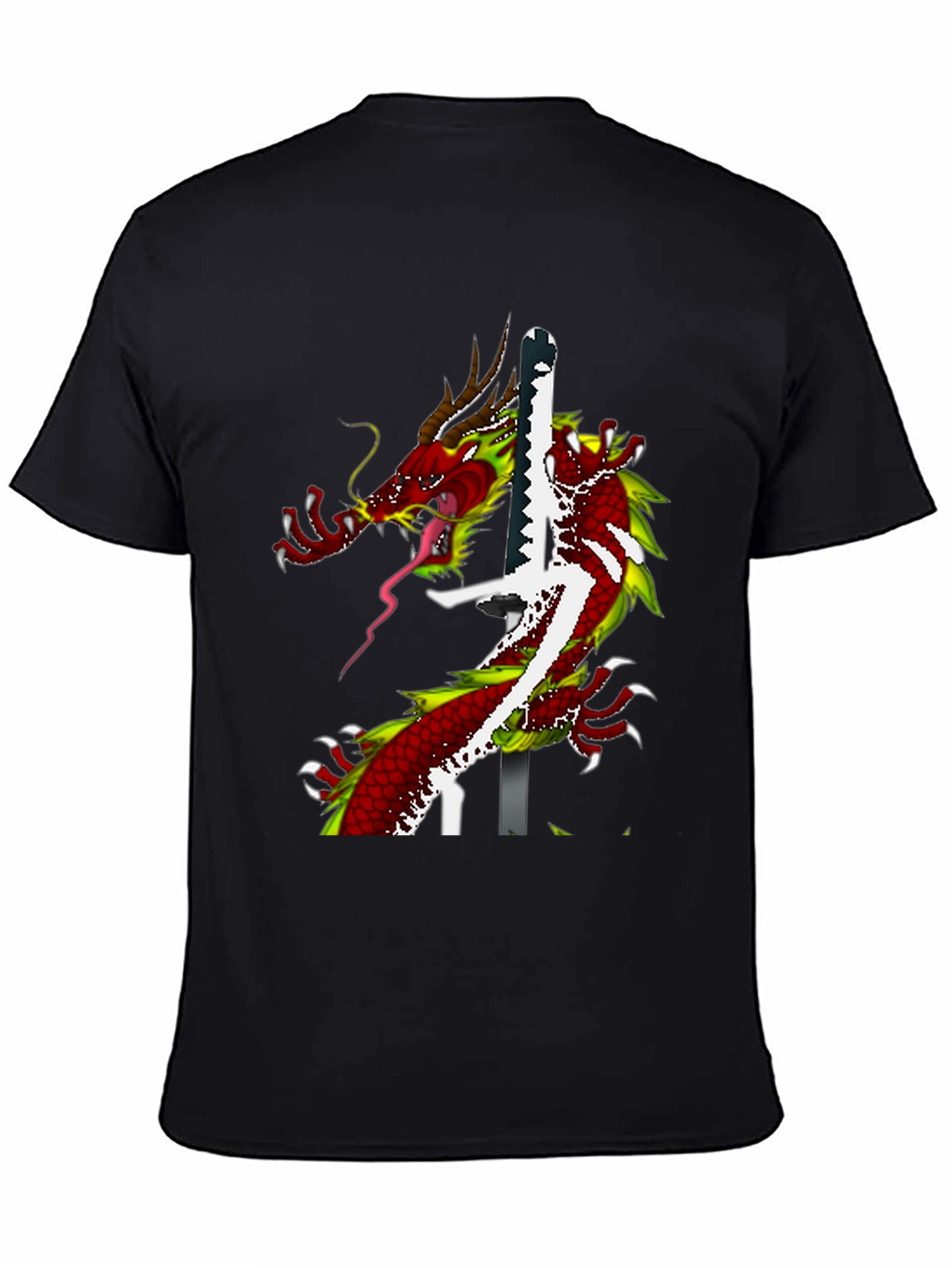 Dragon Katana Graphic T-Shirt